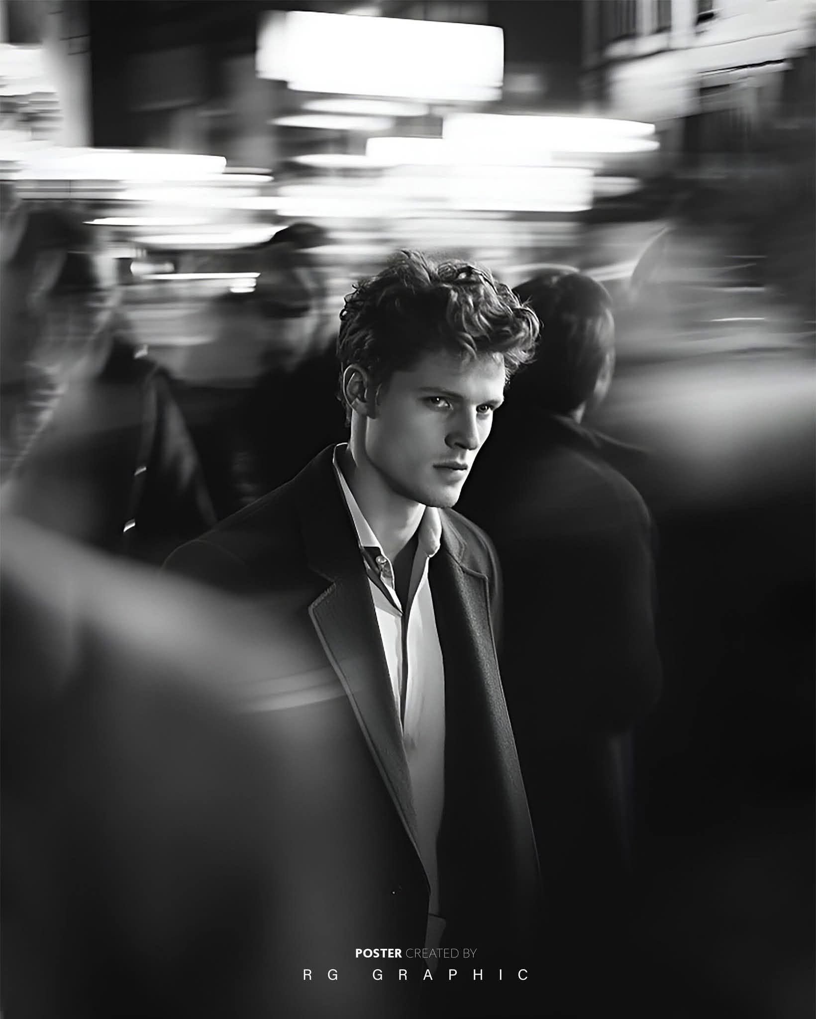 Solitary Soul in the Neon Blur