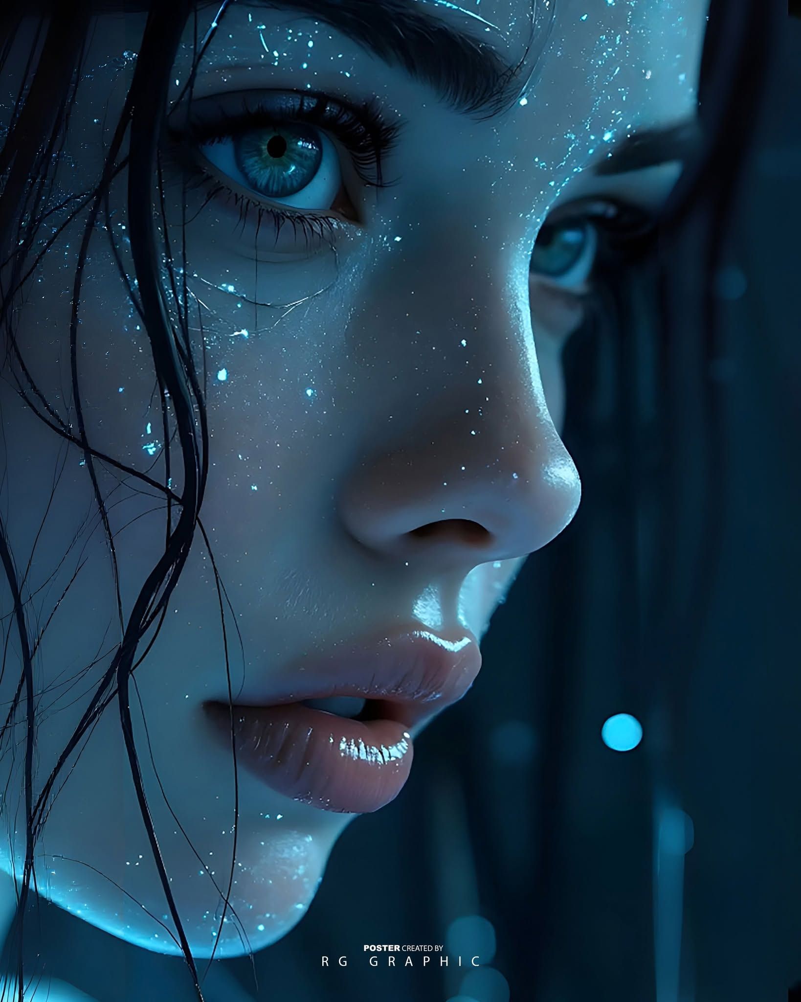 Neon Rain Ethereal Gaze