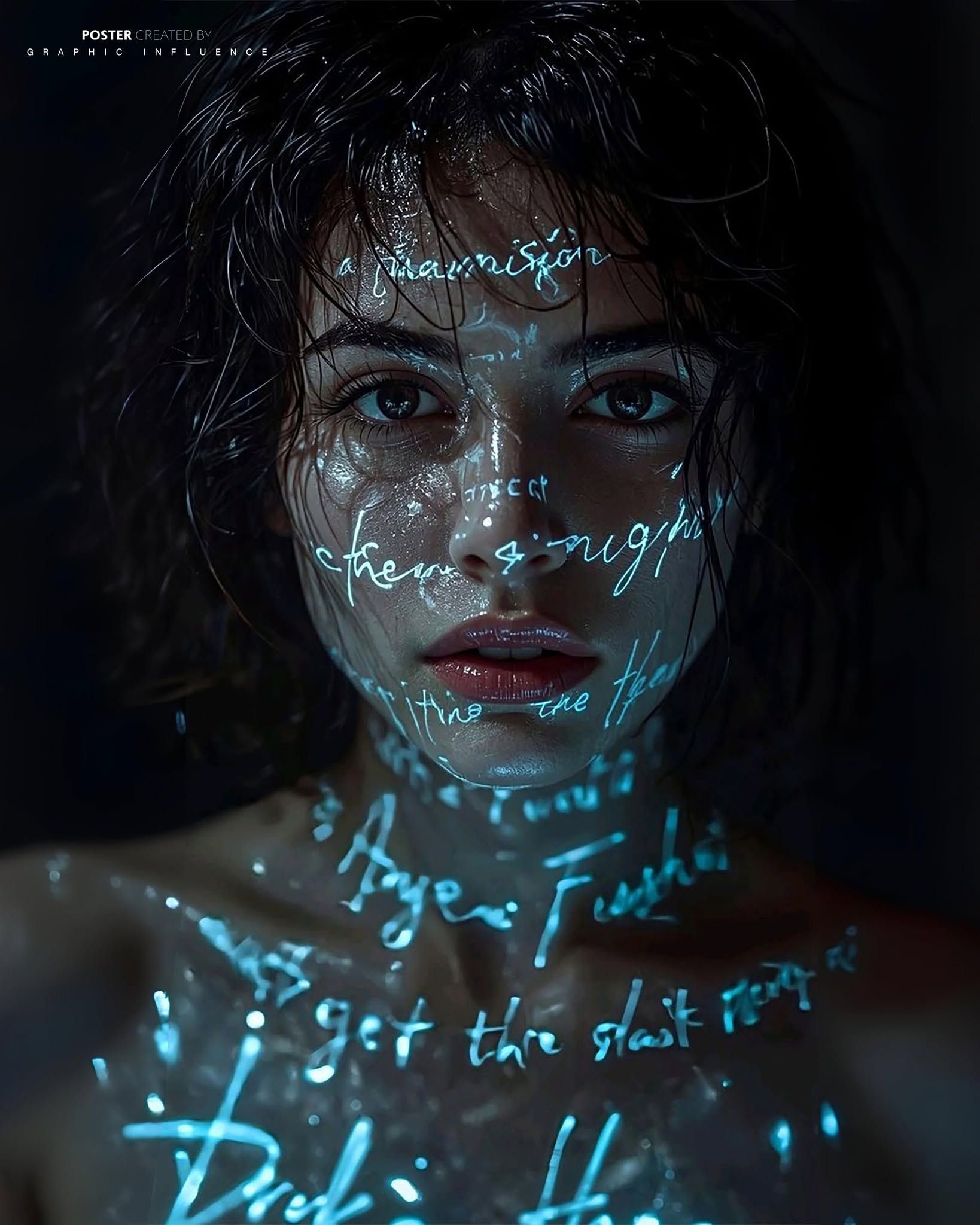 Wet Skin Cyber-Poetry Stare