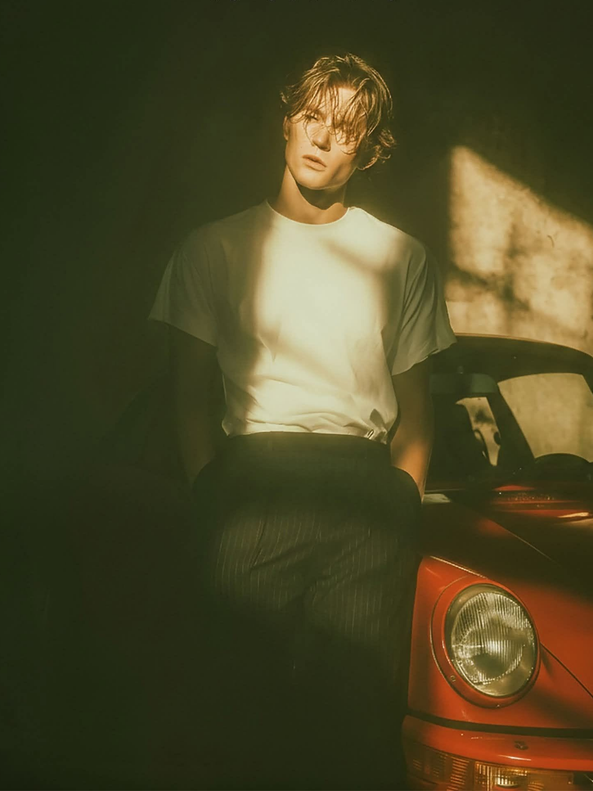 Cinematic Vintage Car Golden Hour Fashion