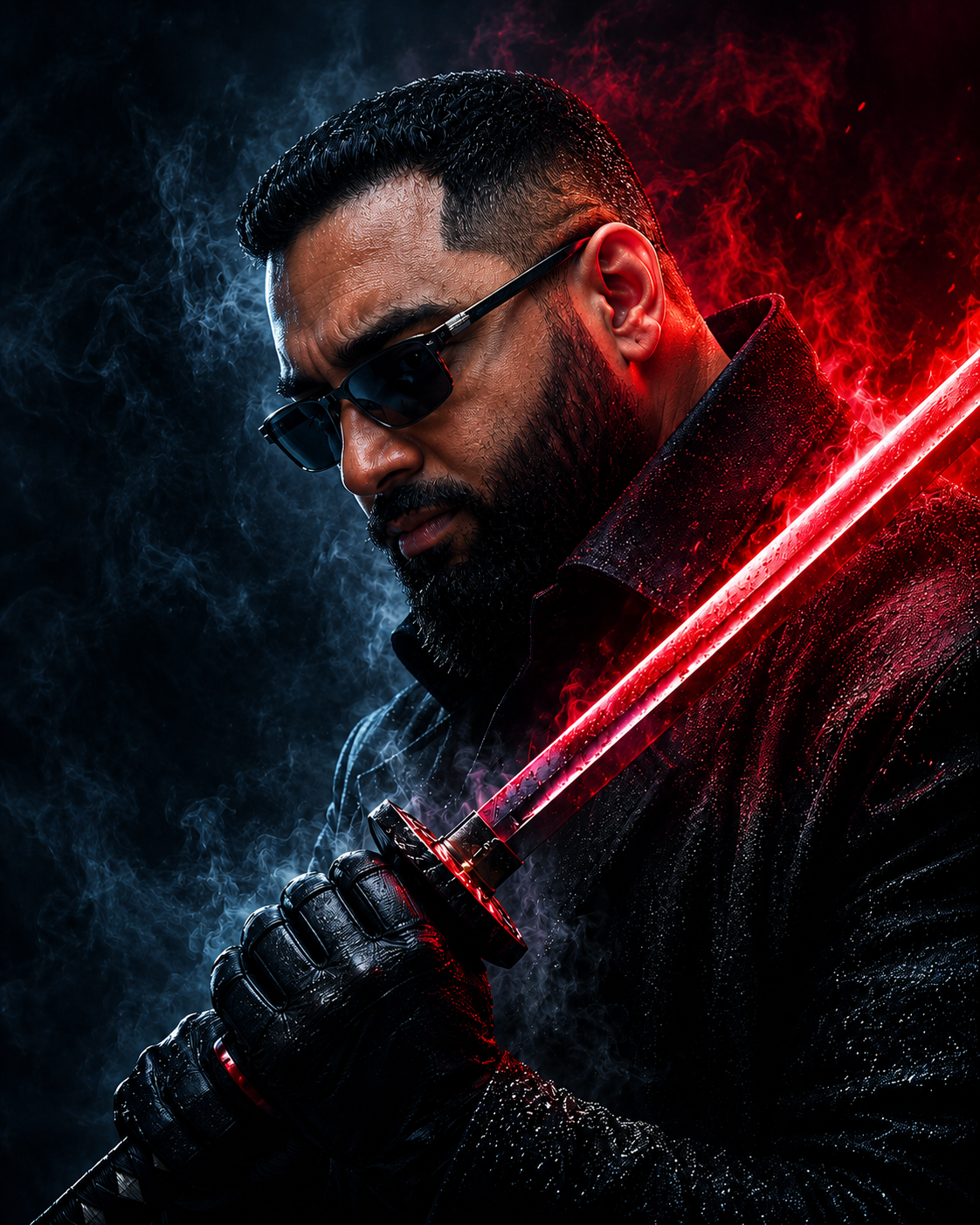 Crimson Katana: Dark Cinematic Hero