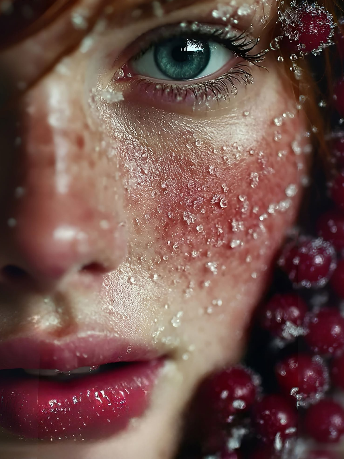 Icy Gaze: Extreme Macro Portrait