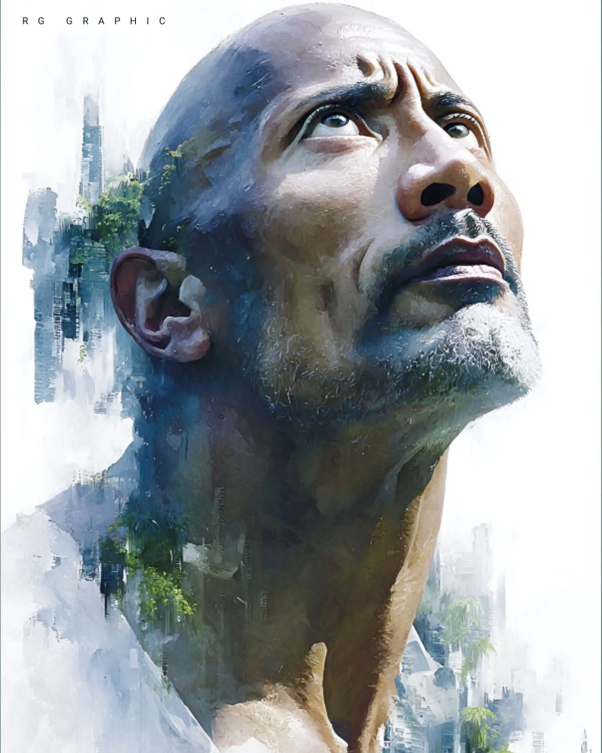 Determined Survivor's Gaze of Hope