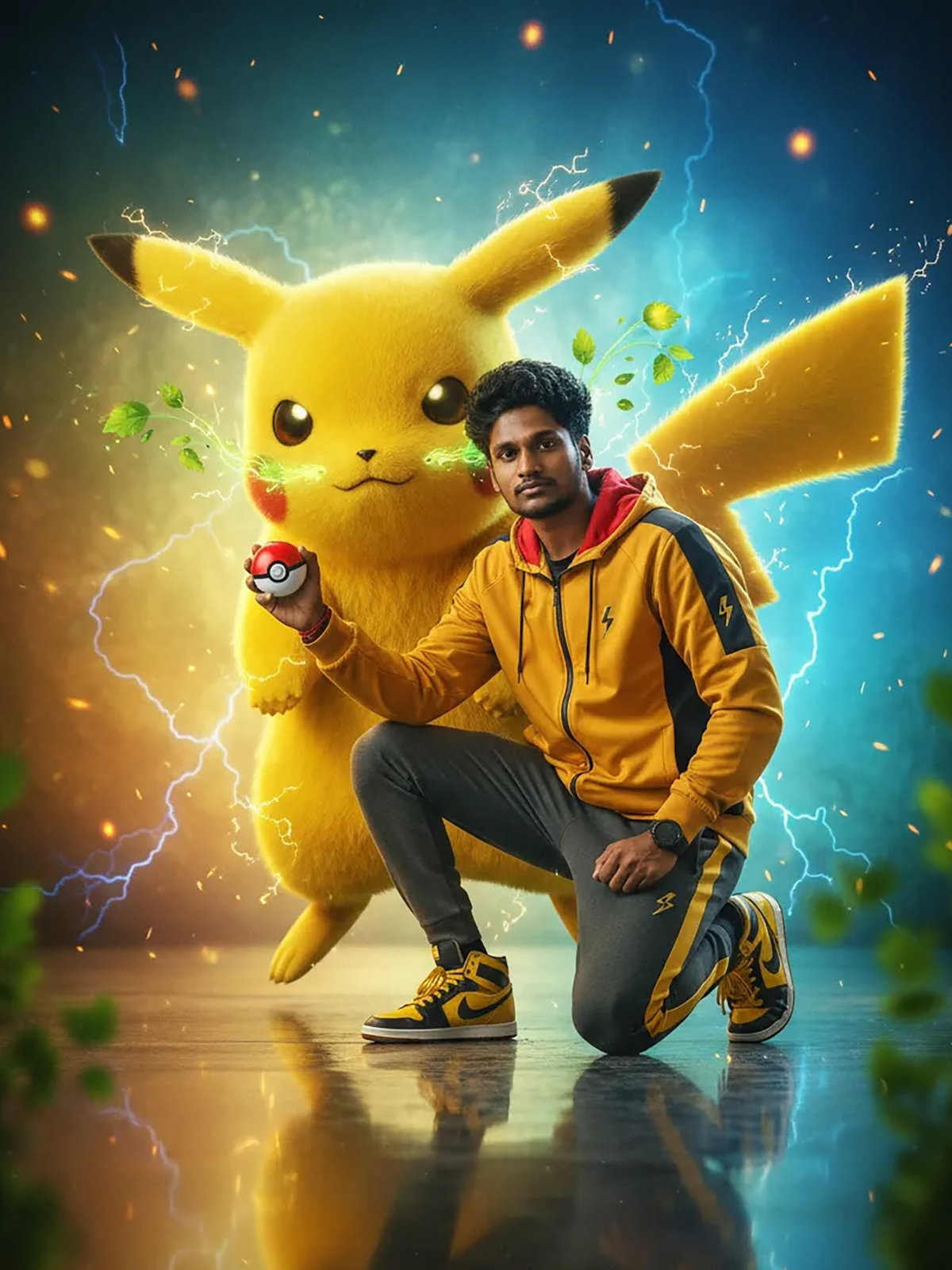 Electric Hero Pikachu Fantasy Poster