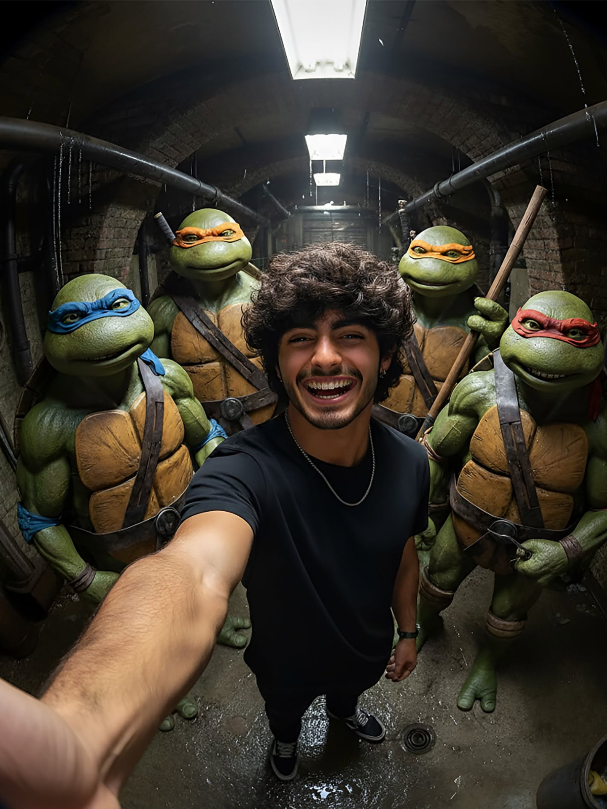 TMNT 1990 Fisheye Sewer Selfie