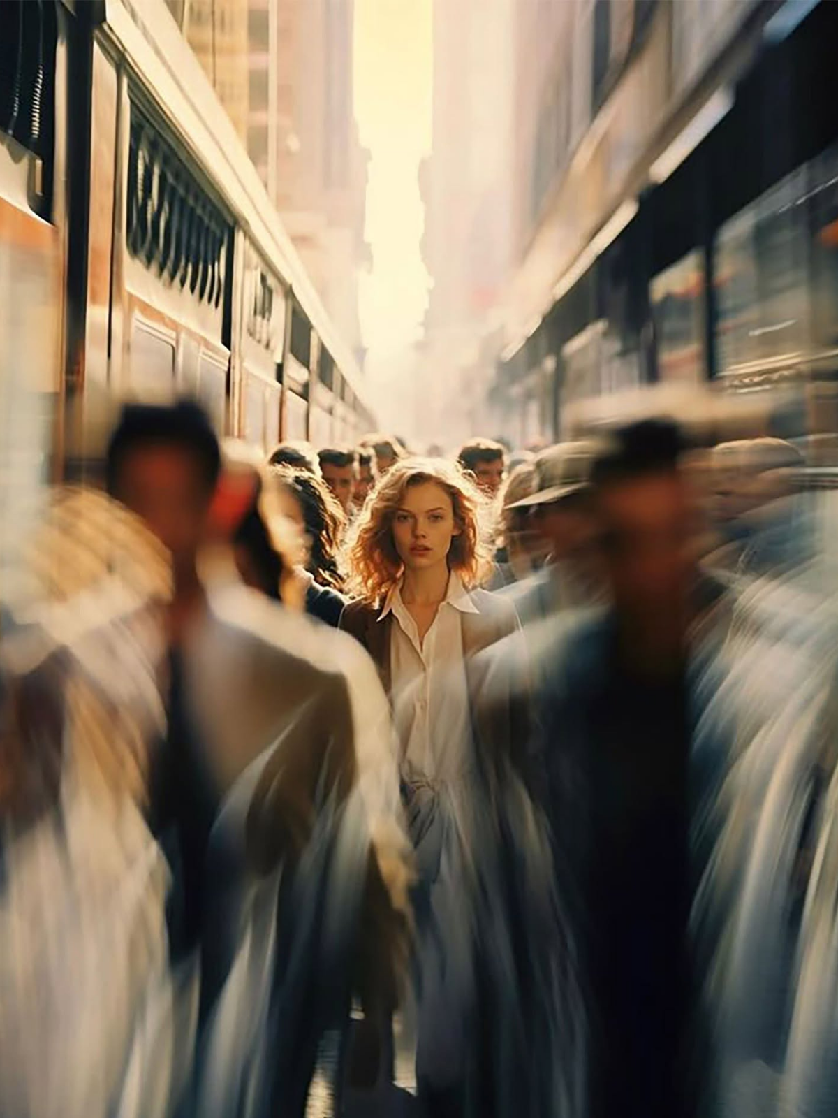 Golden Halo: Stillness in Urban Chaos