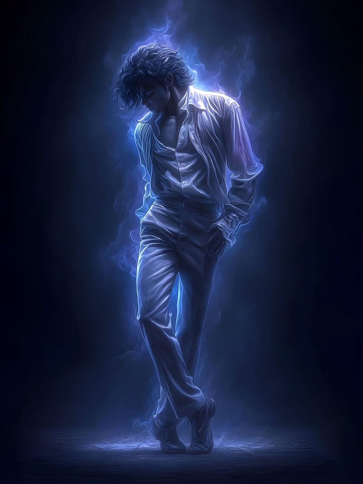 MJ's Electric Blue Soul Pose