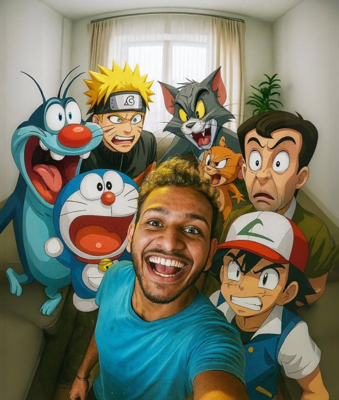 Iconic Crossover Friends Selfie