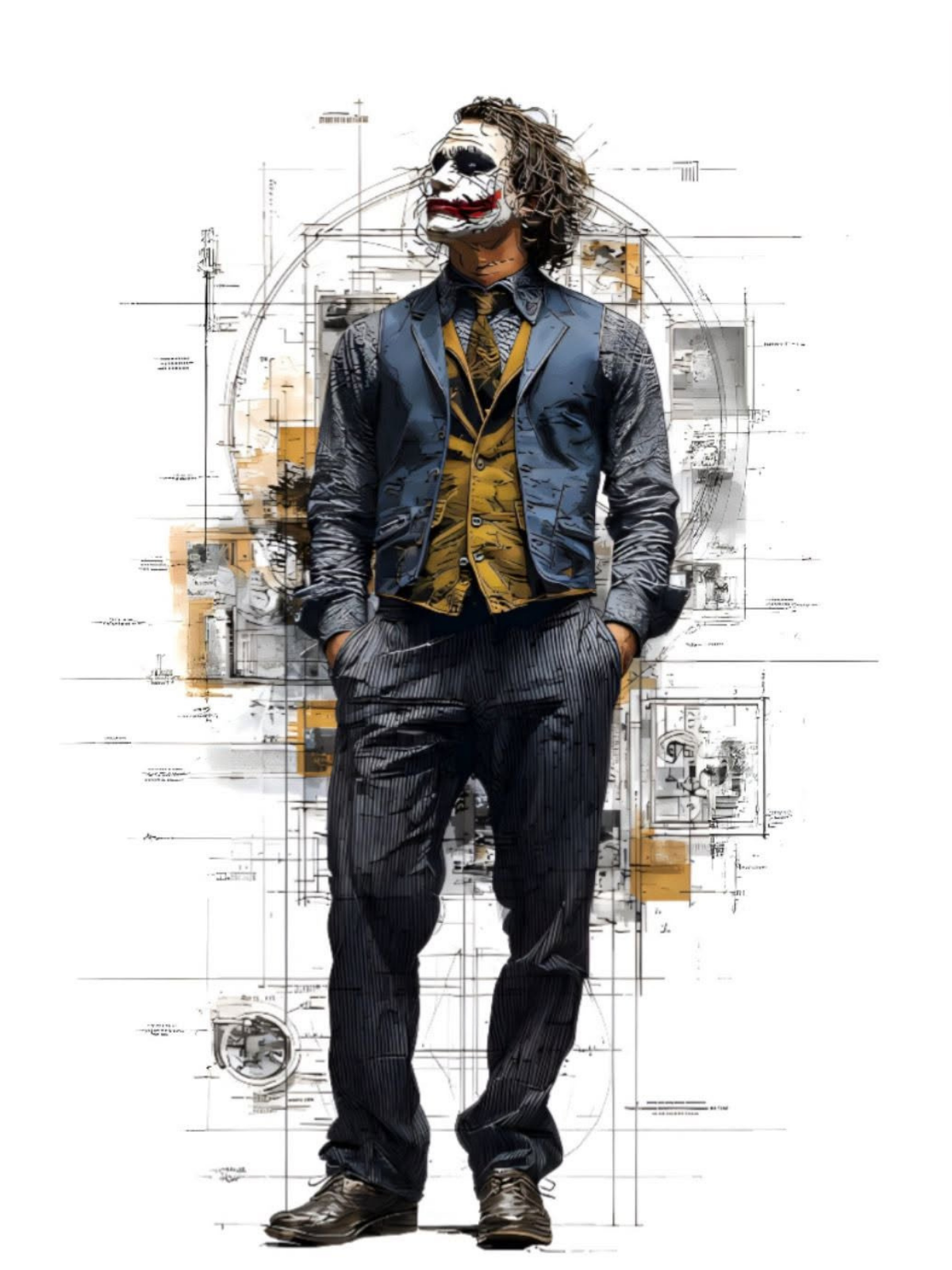 Blueprint Jester Concept Portrait
