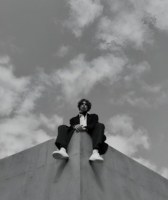 Sleek Solitude: Monochrome Concrete Cinema