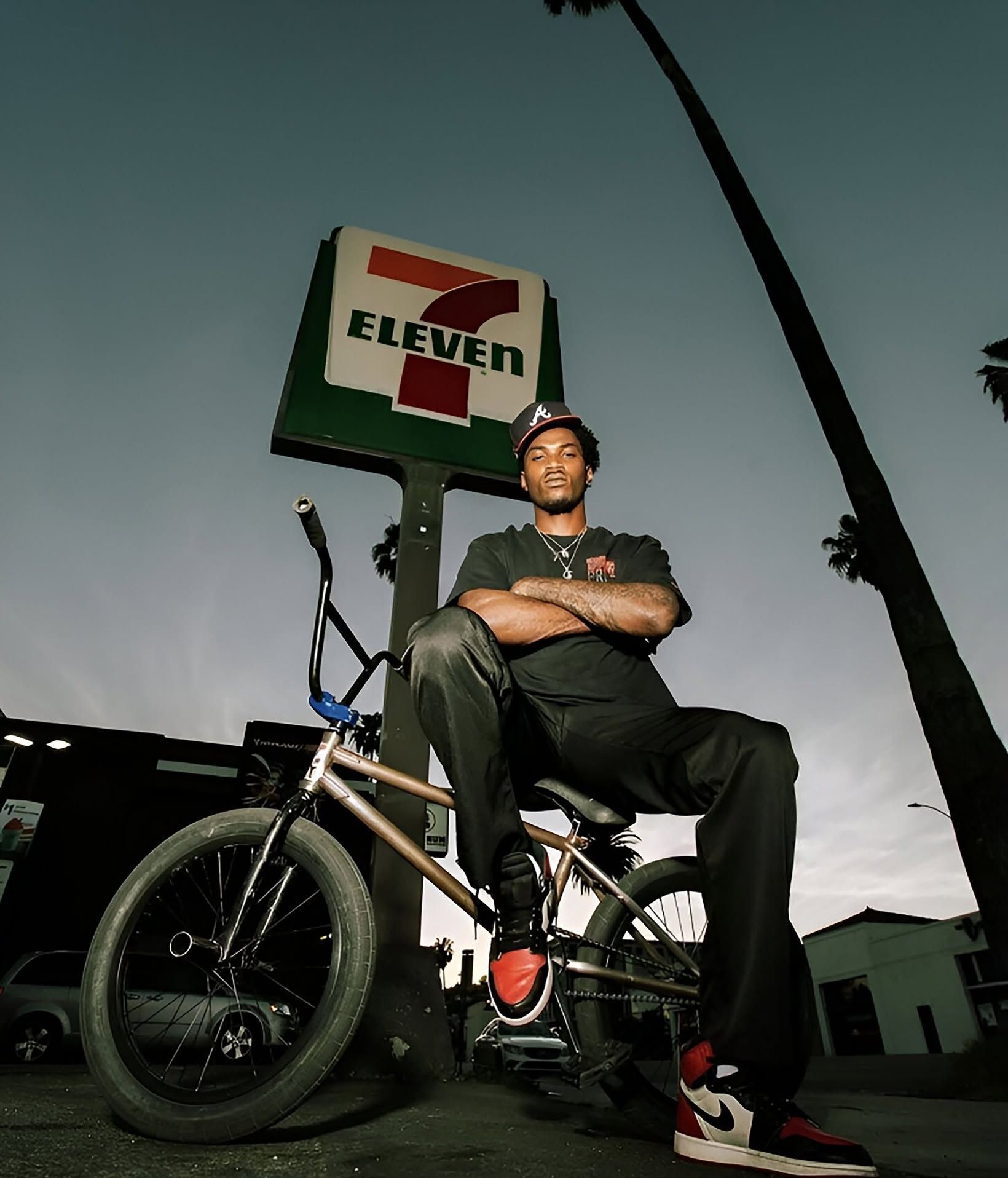 Gritty BMX Rider: 7-Eleven Neon Dusk