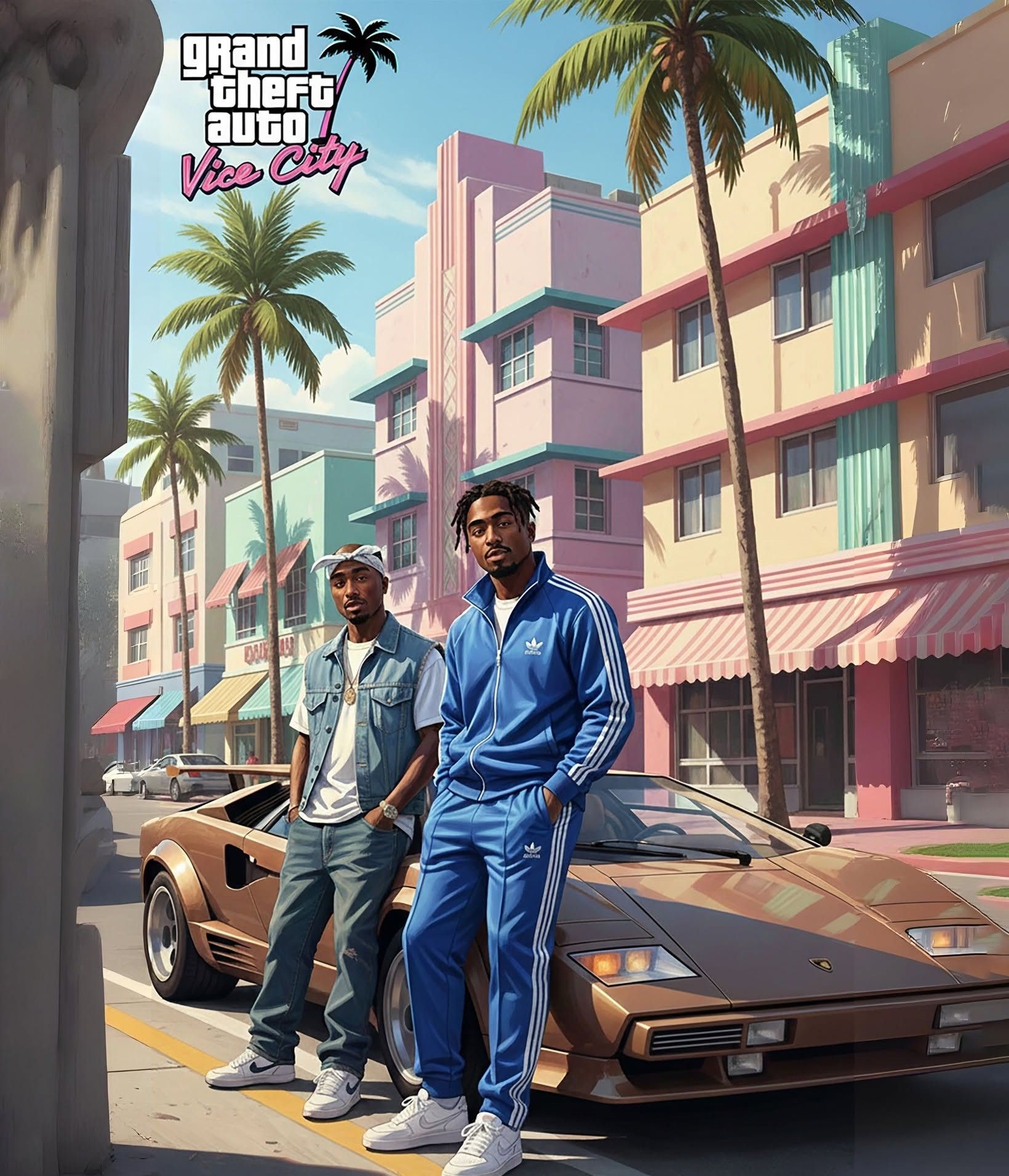 Vice City 80s Miami Street Style Poster