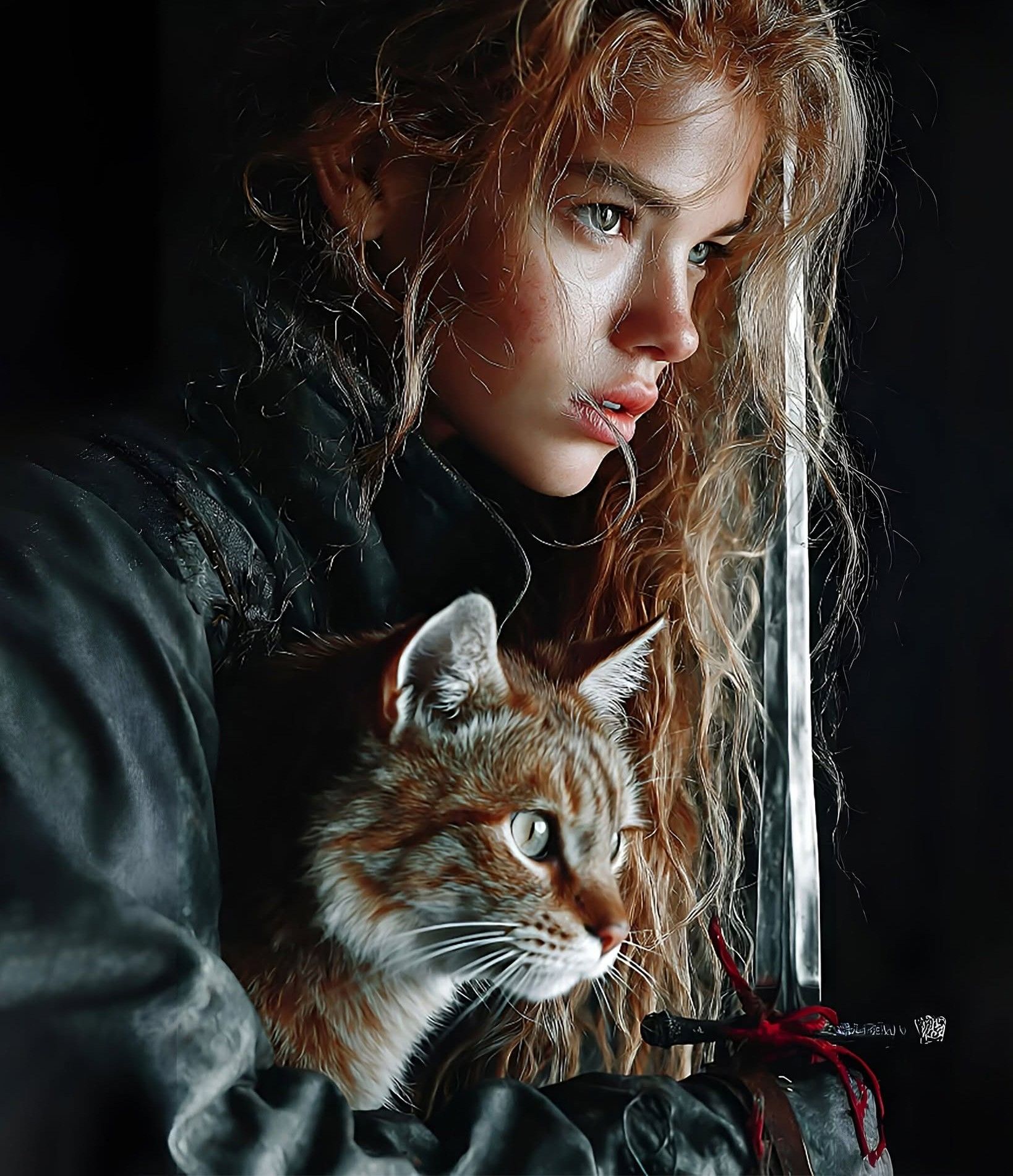 Fierce Warrior, Loyal Cat: Dark Fantasy