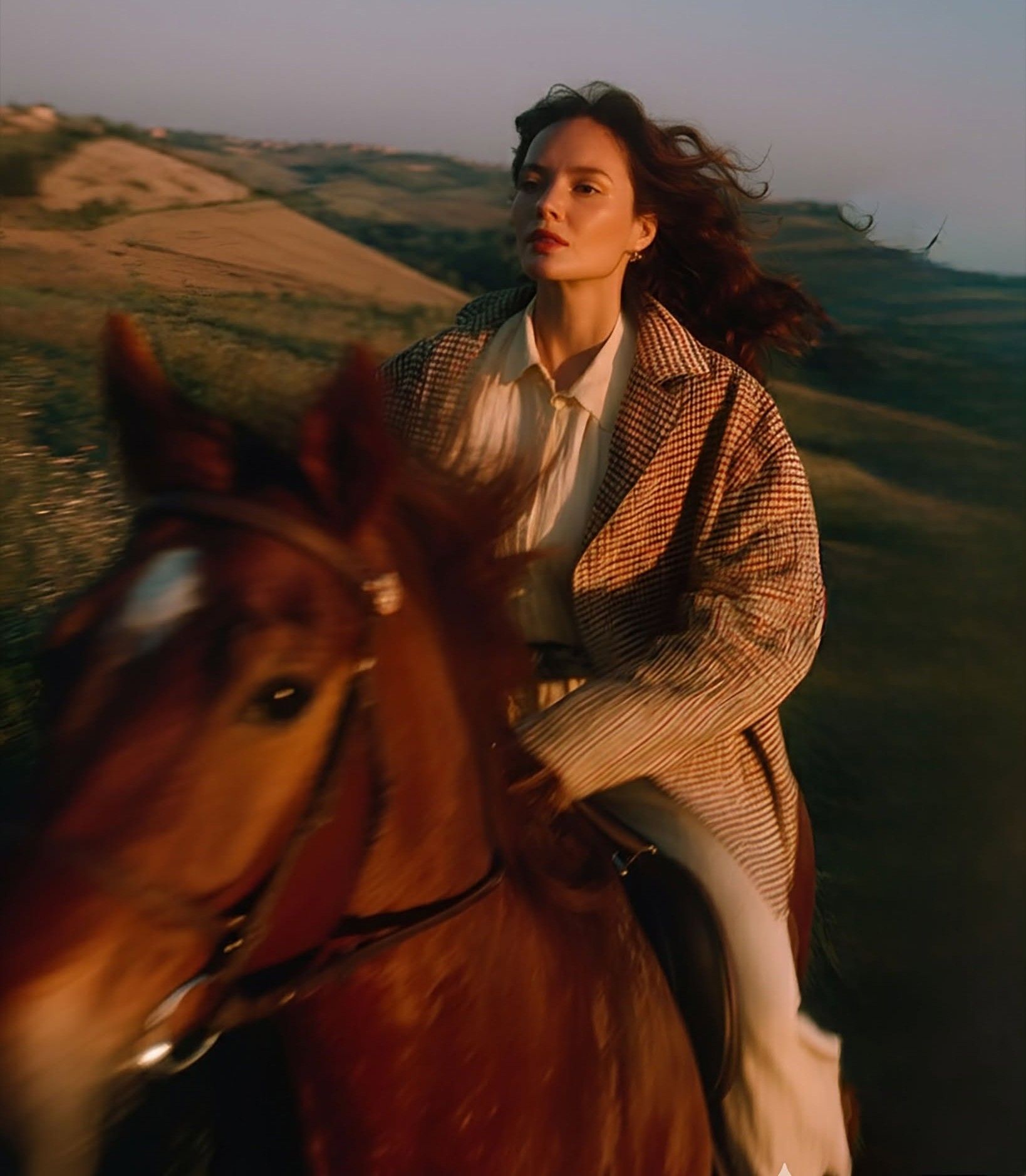Dramatic Golden Hour Horseback Elegance