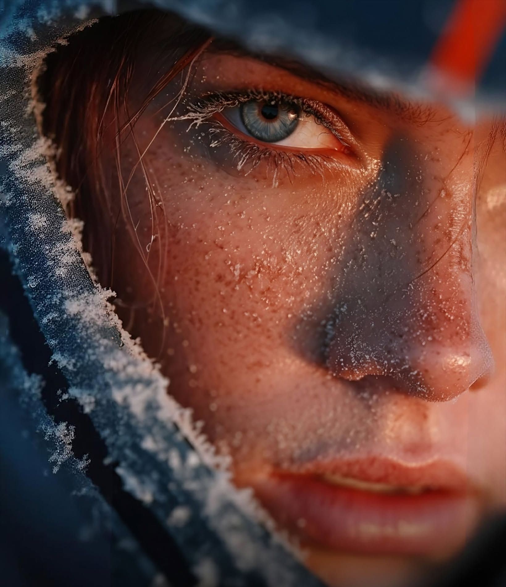 Extreme Cold: Cinematic Frozen Portrait