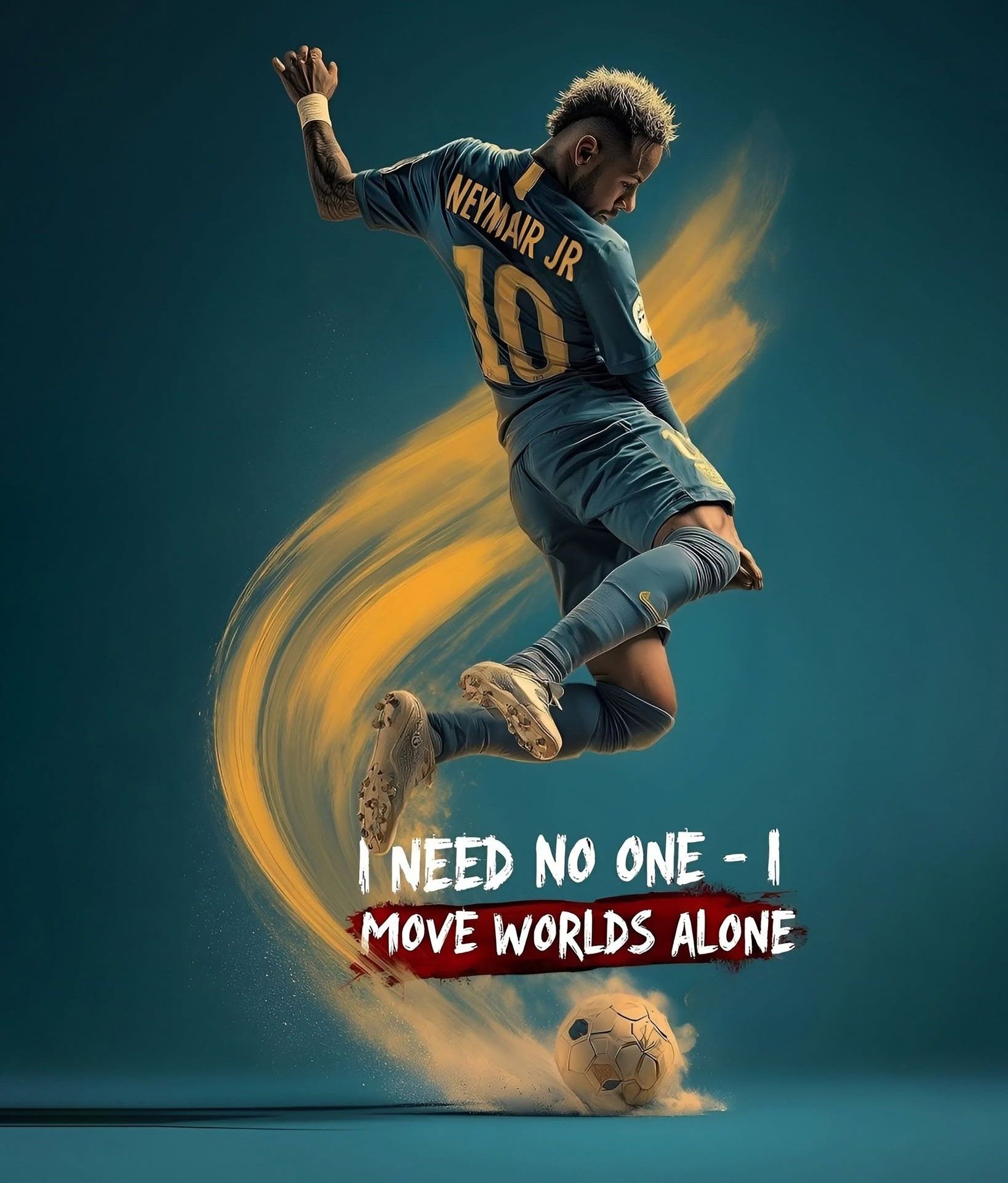 Neymar Jr. Solo Power Kick Poster