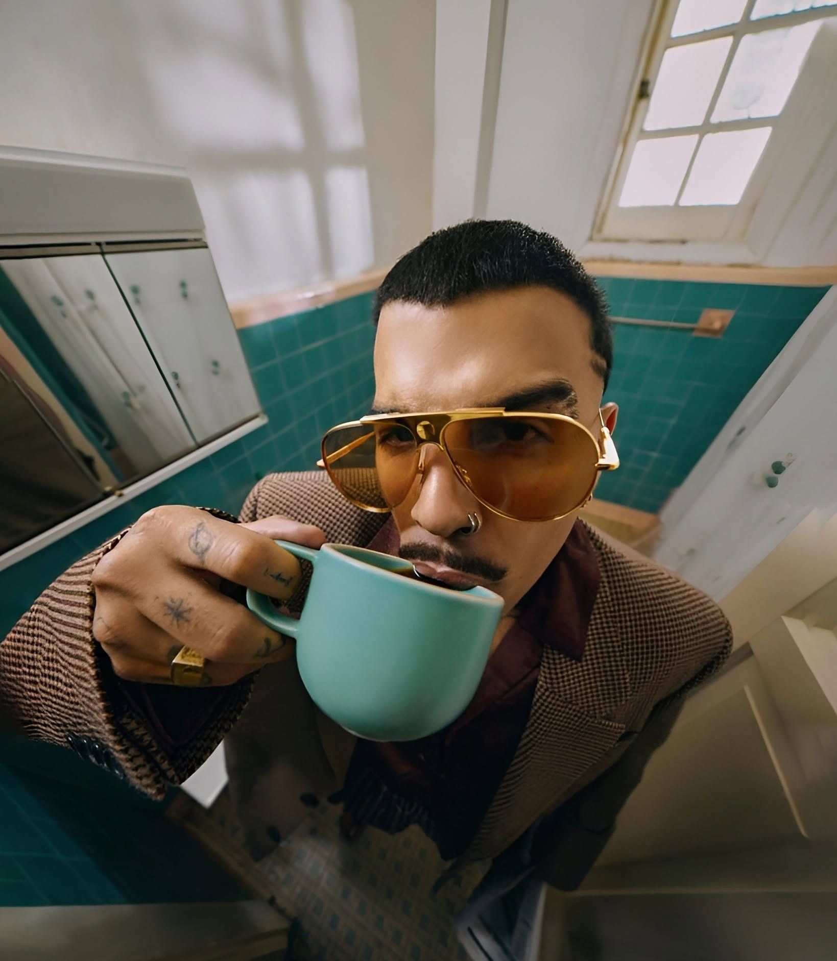 Surreal Fisheye Fashion: Coffee Break