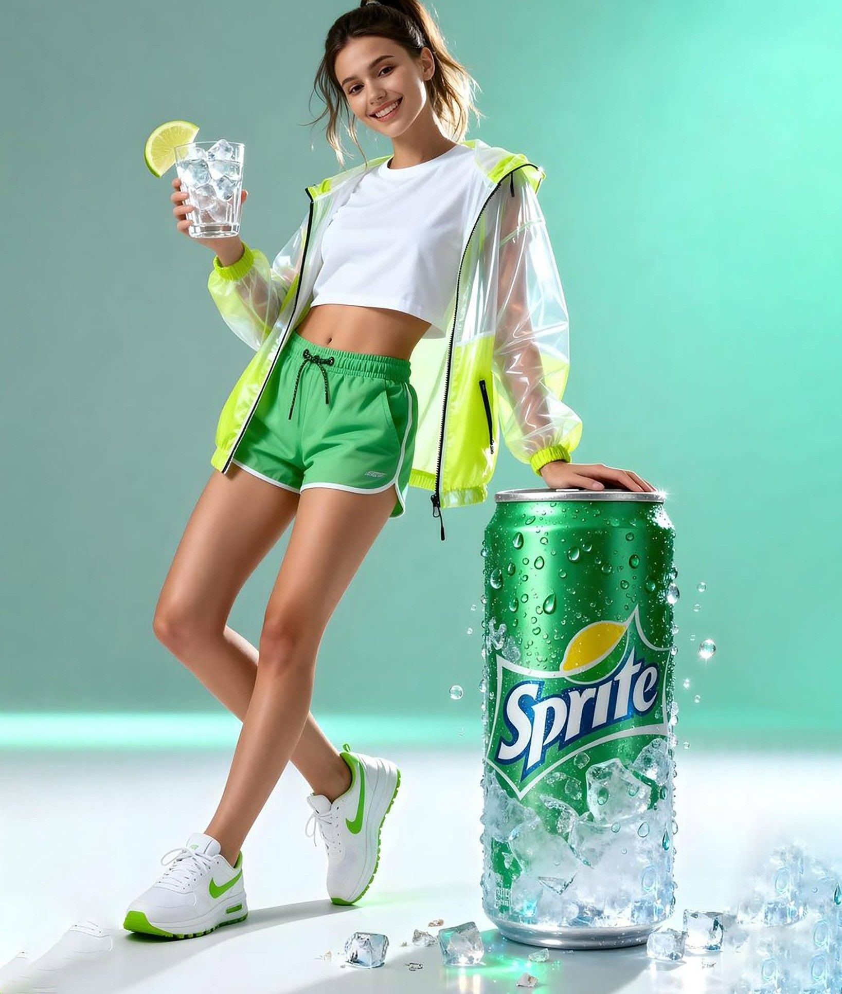 Refreshing Neon Soda Ad Shoot