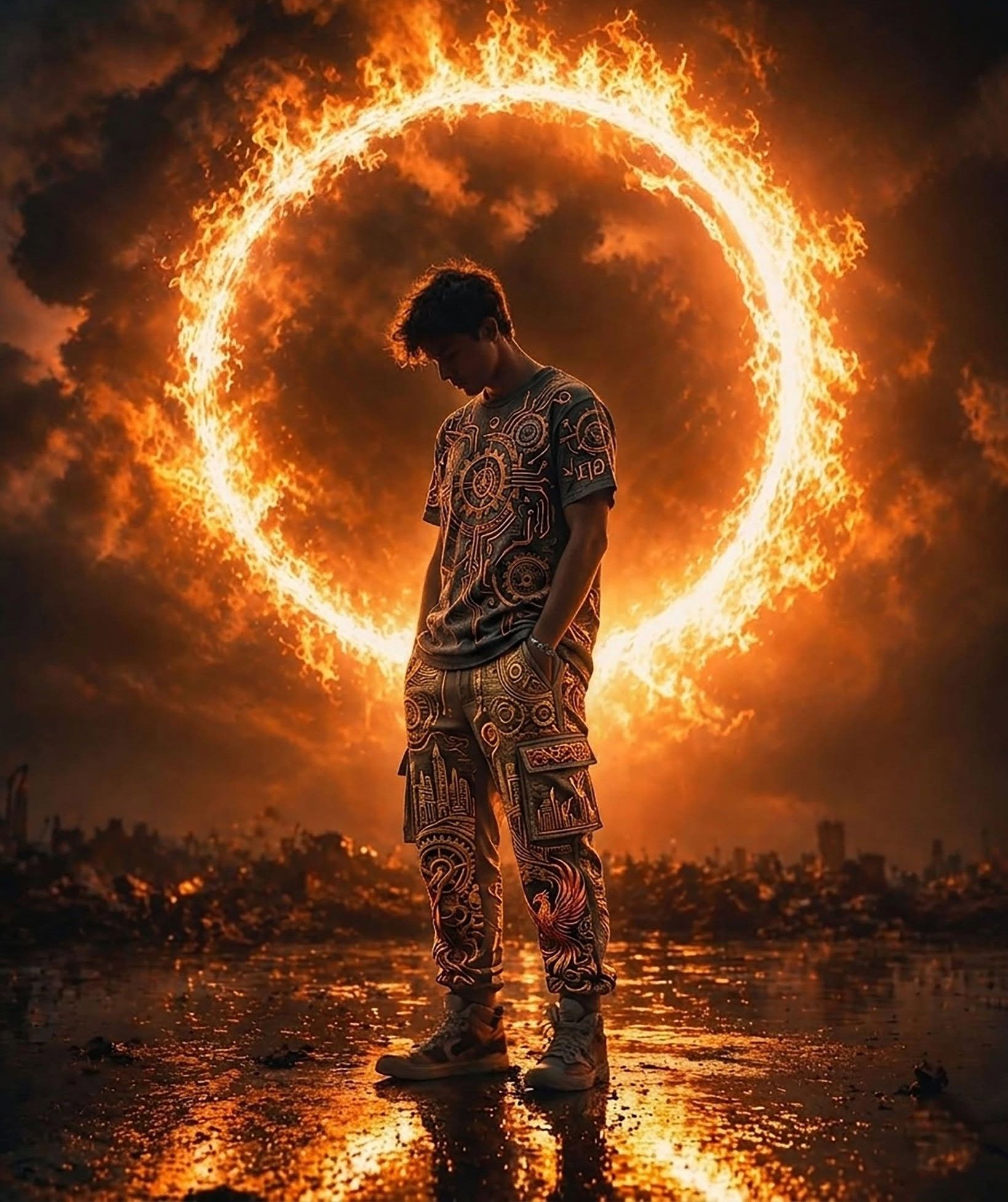 The Burning Halo Portrait