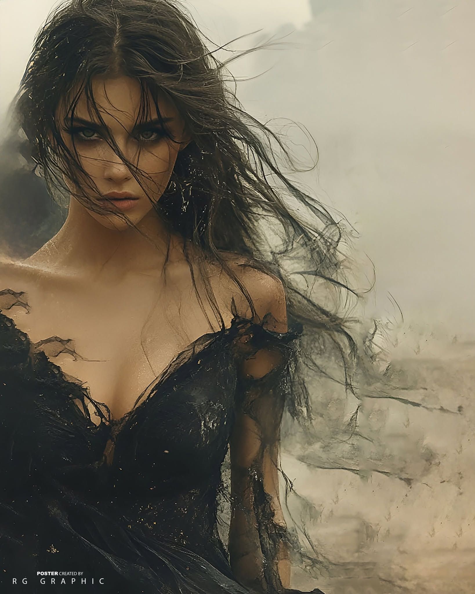 Haunting Dark Fantasy Warrior Queen