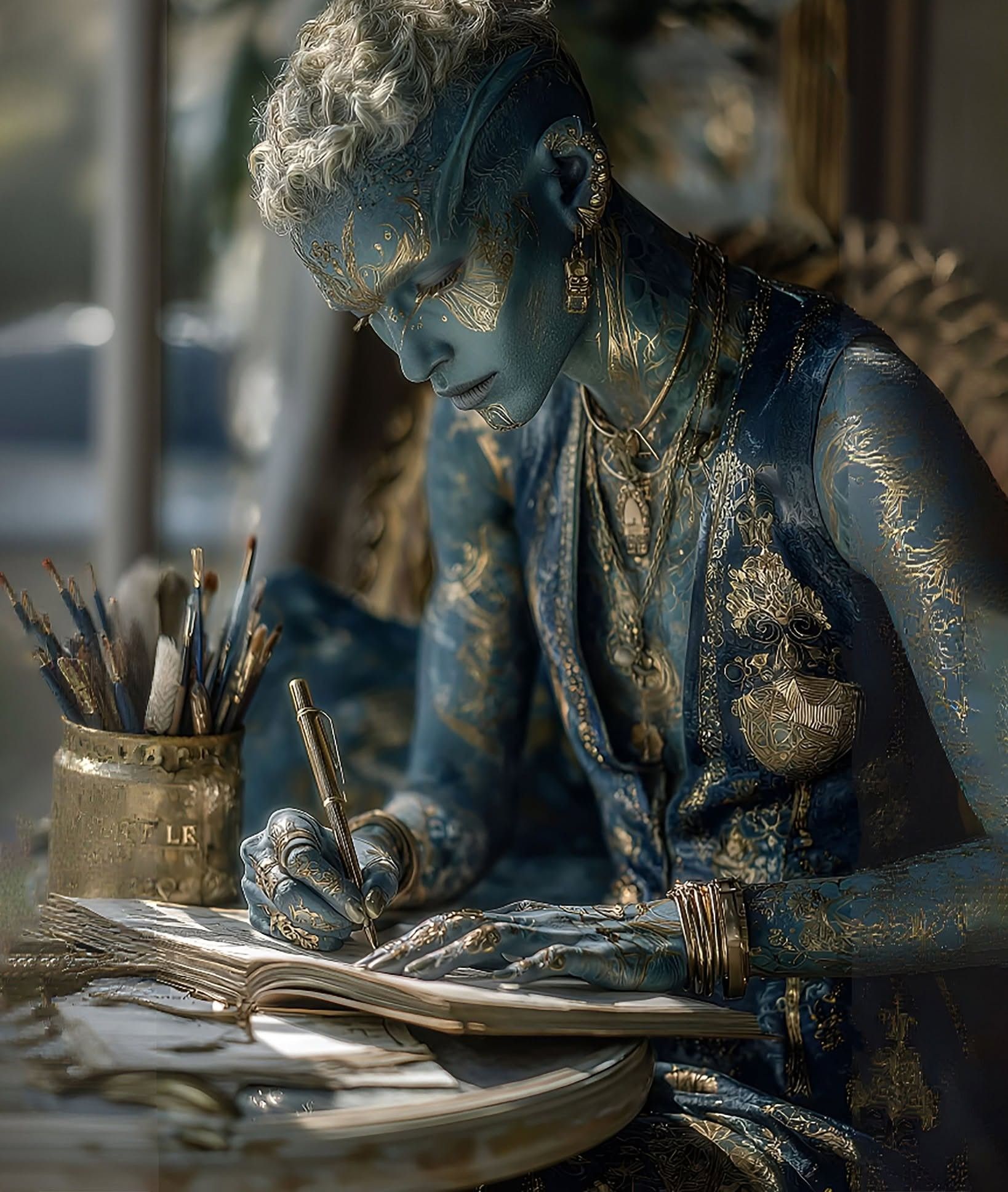 Royal Elven Blue Artist's Journal