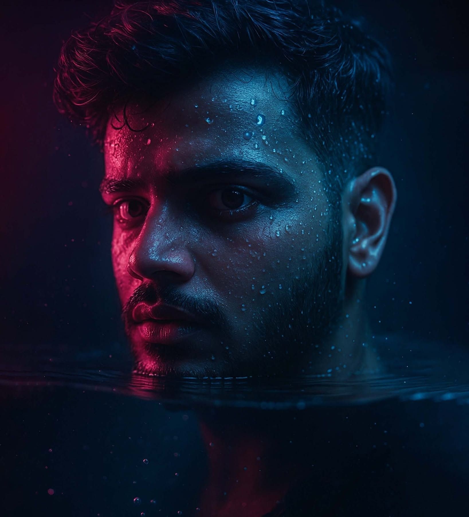 Neon Glow, Submerged Gaze