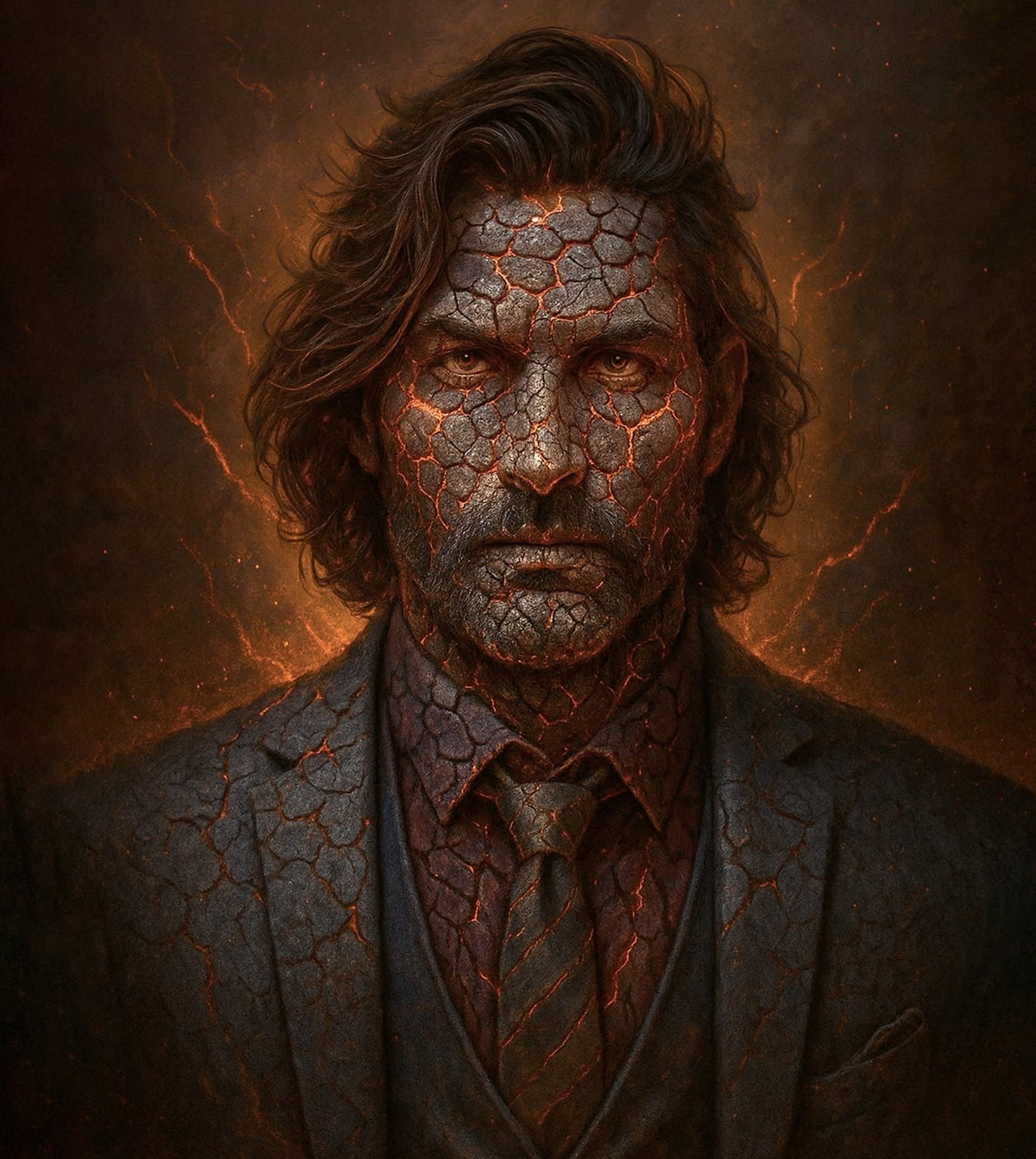 Volcanic Man: Molten Core Portrait