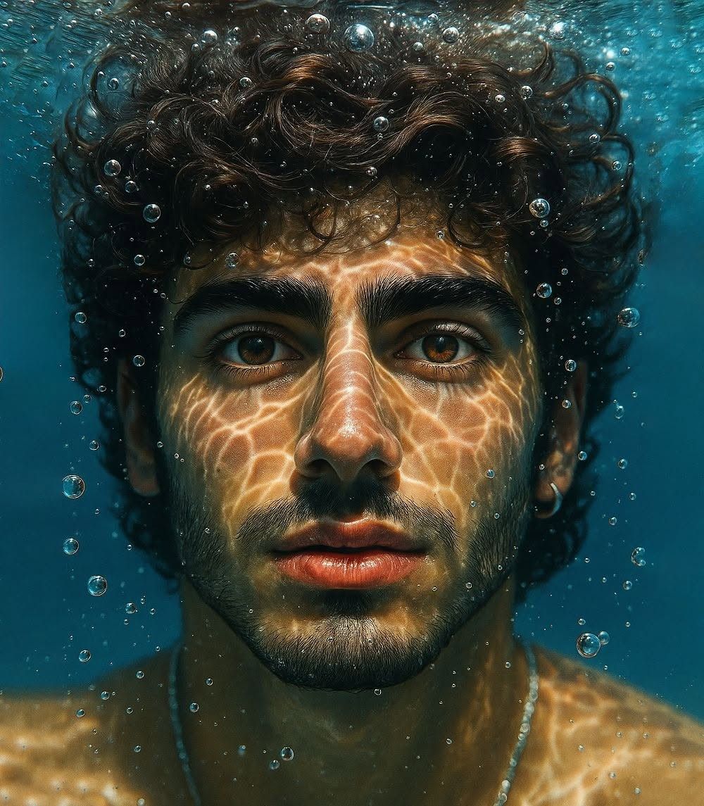 Hyperrealistic Underwater Dream Portrait