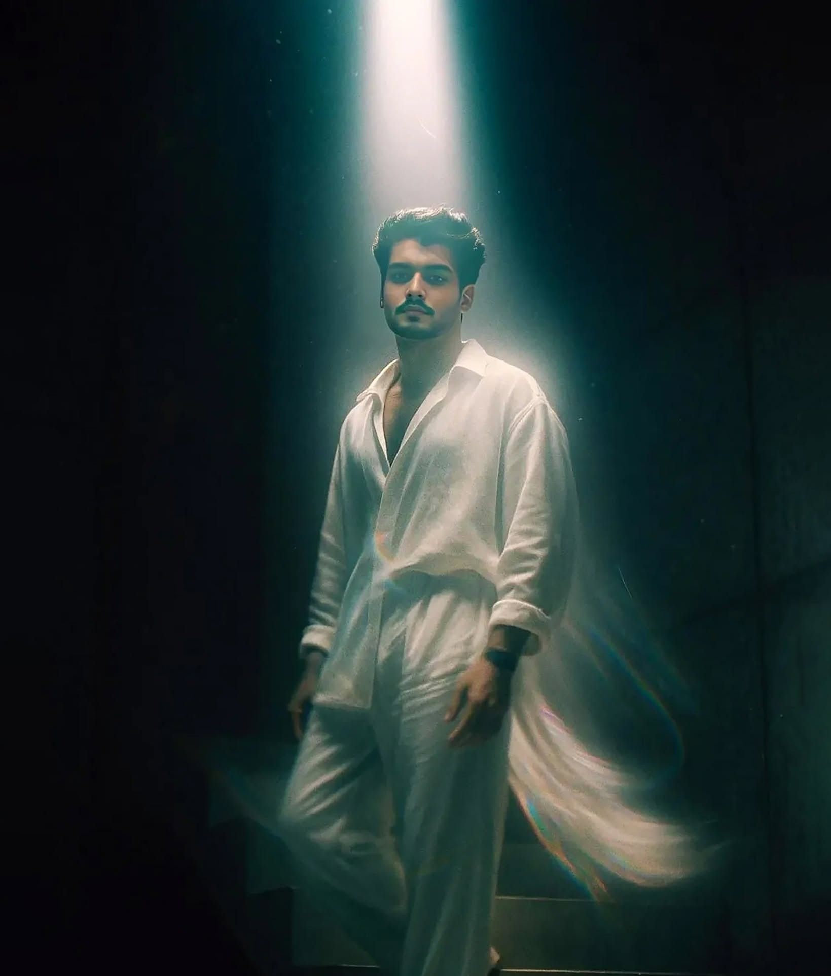 Ethereal Man's Spotlight Descent
