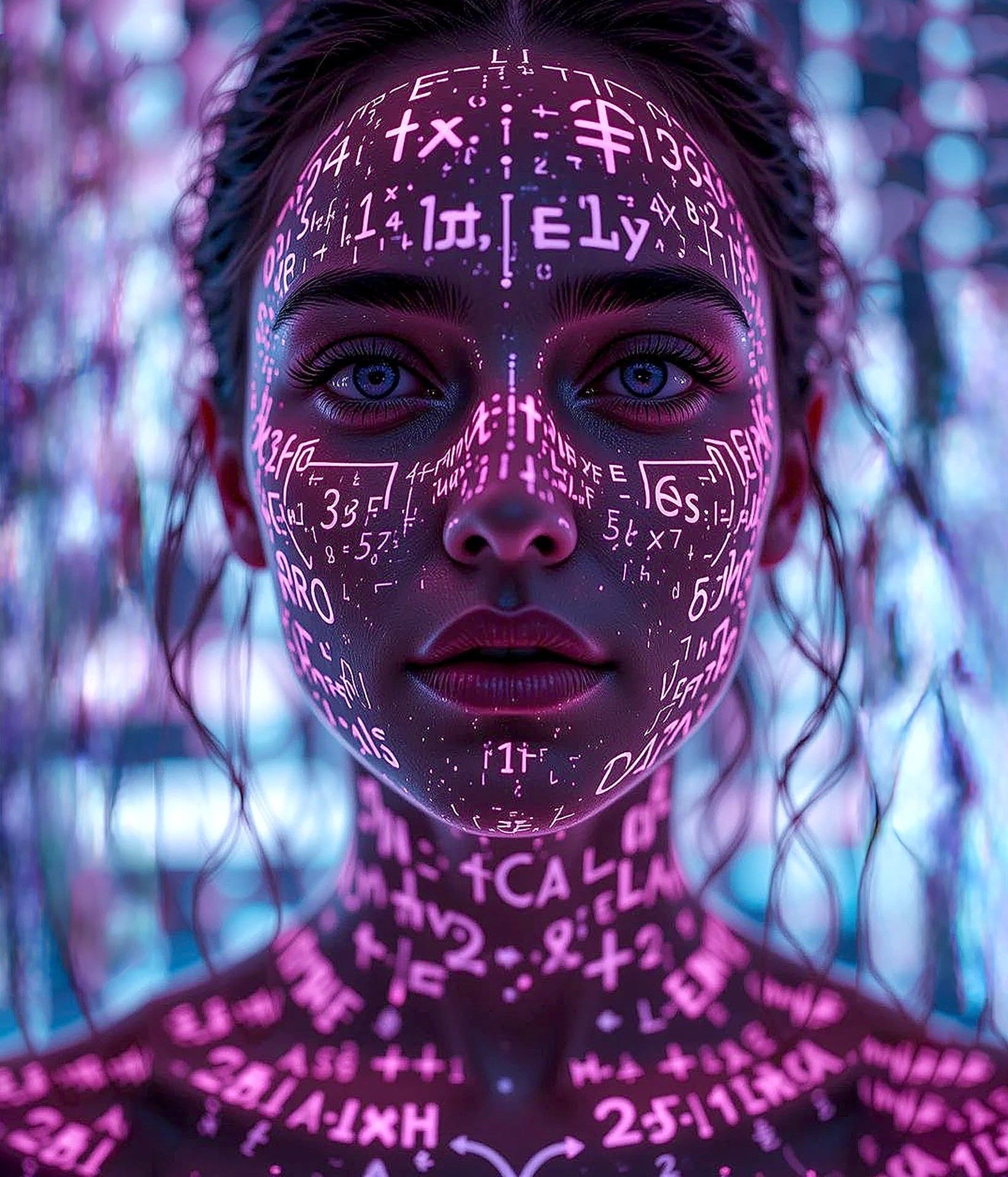 Neon Code Cyberpunk Portrait