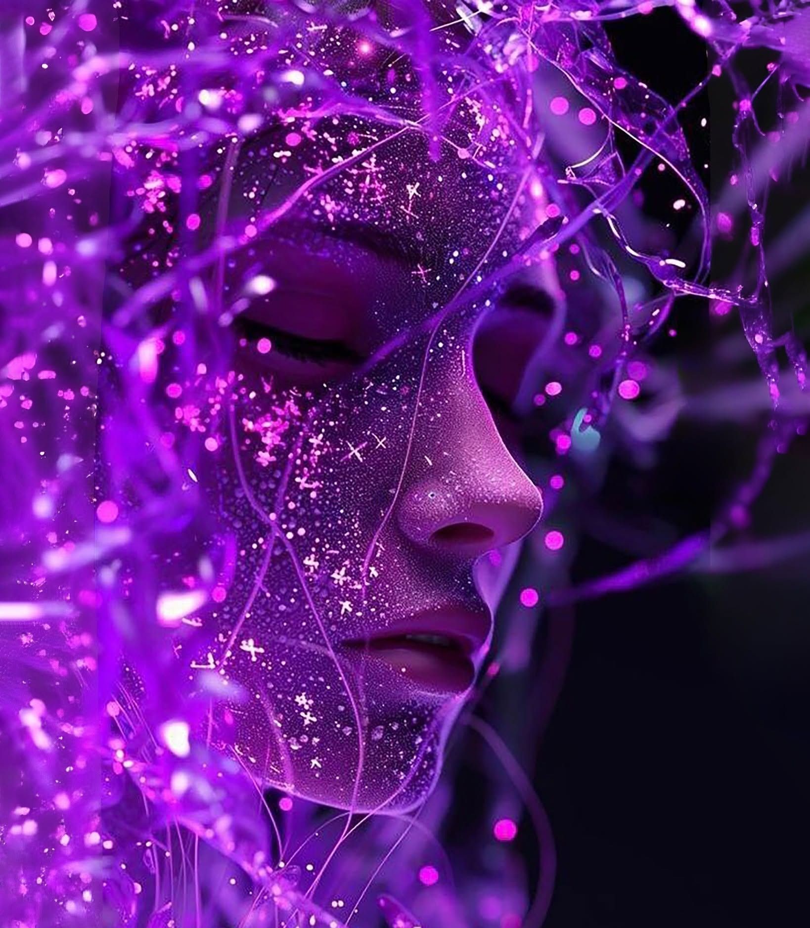 Ethereal Neon Stardust Dream