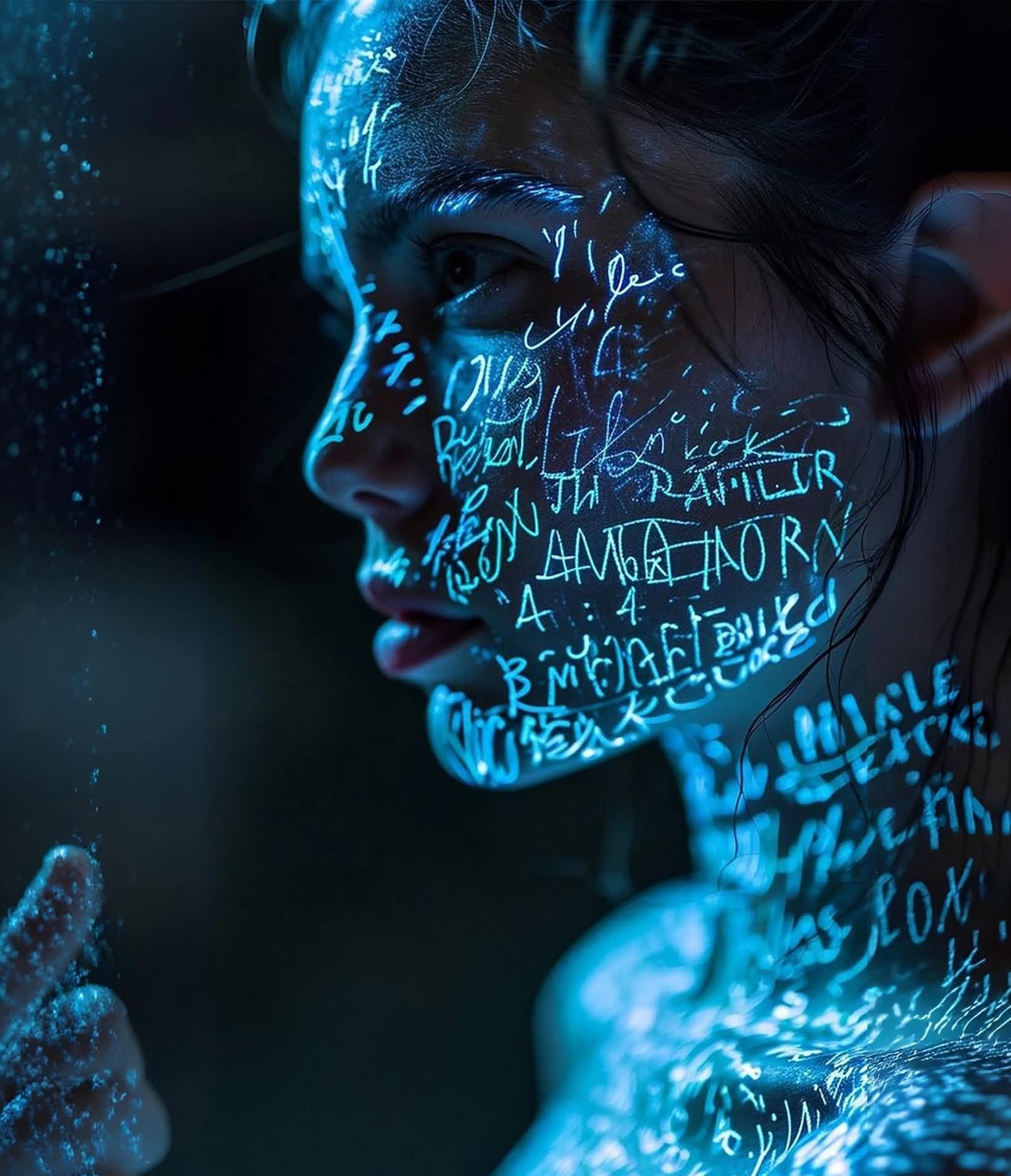 Cyberpunk Bioluminescence: Code Skin Glow