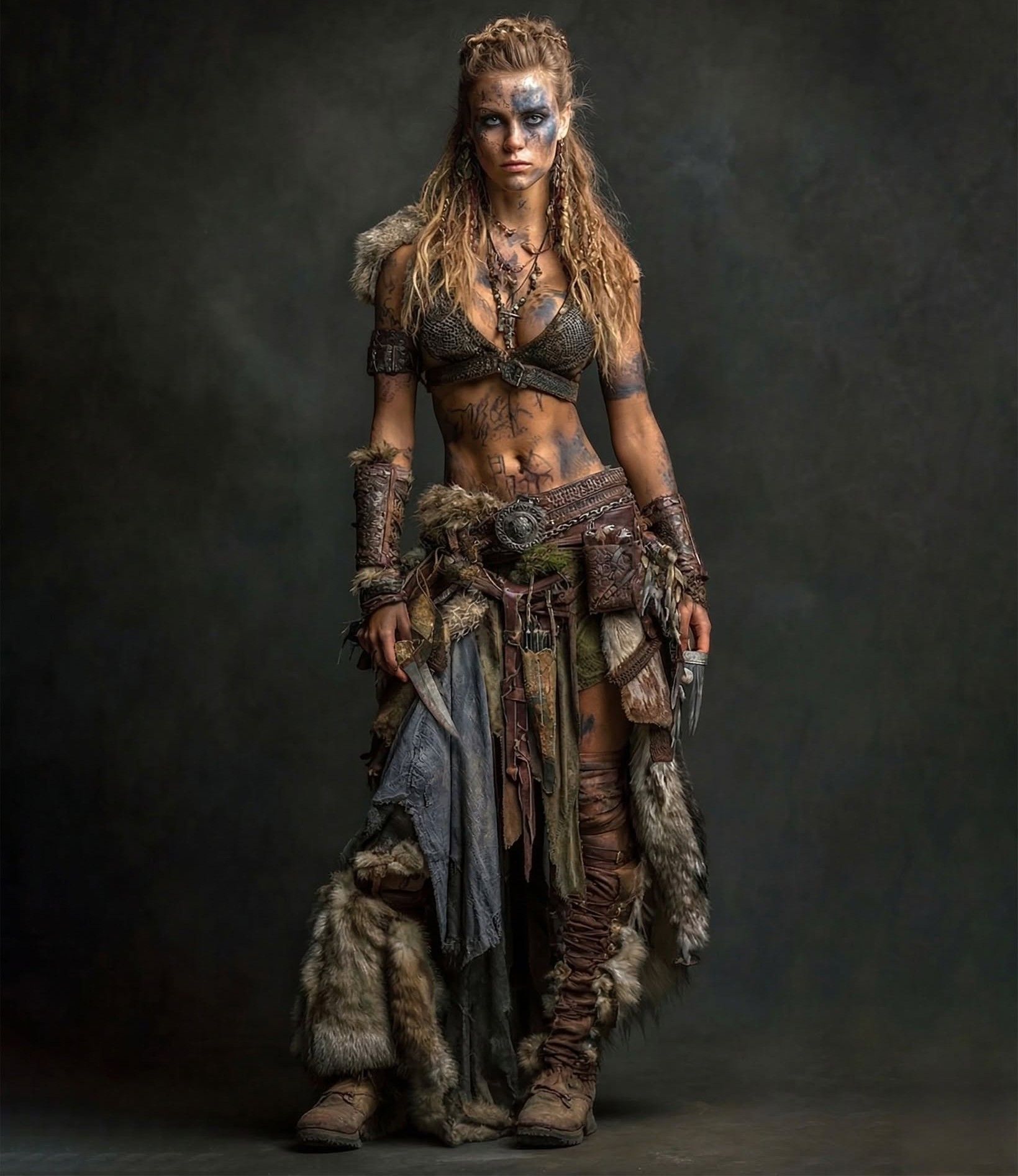 Gritty Epic Viking Shieldmaiden Poster