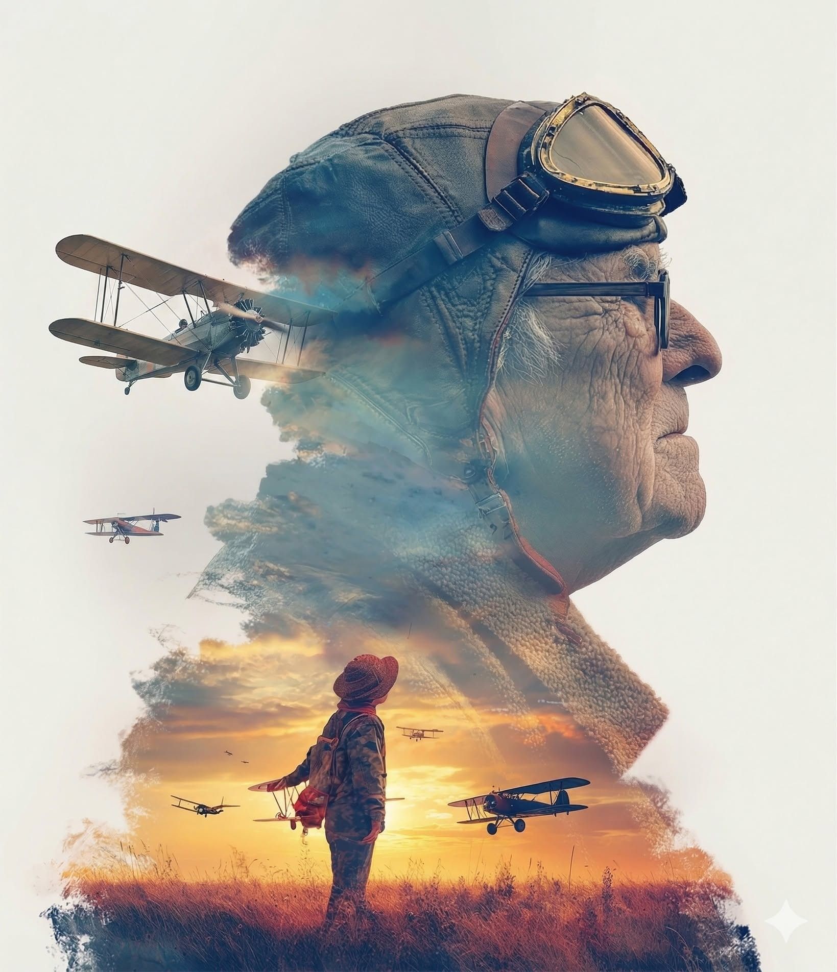 Aviator's Golden Dream: Childhood Flight