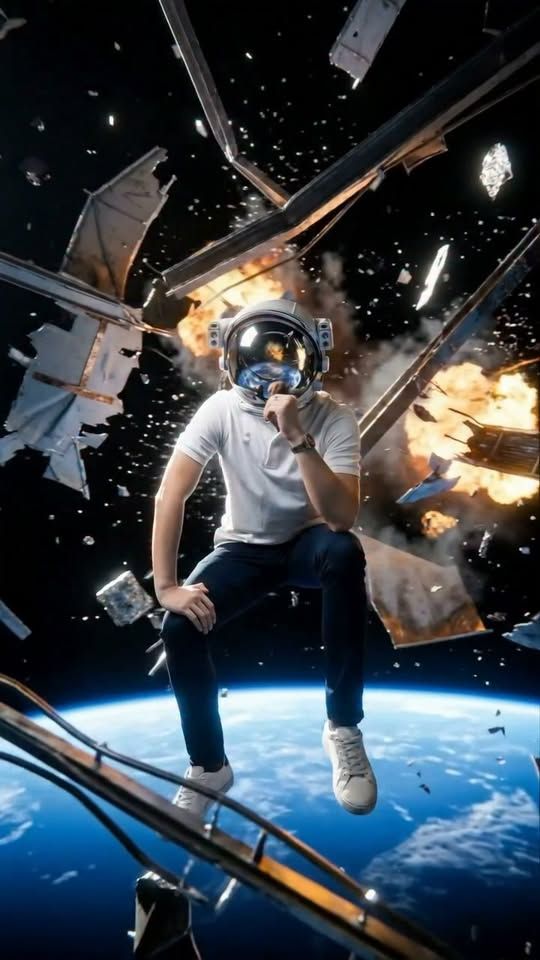 Suspended Astronaut: Frozen Space Chaos