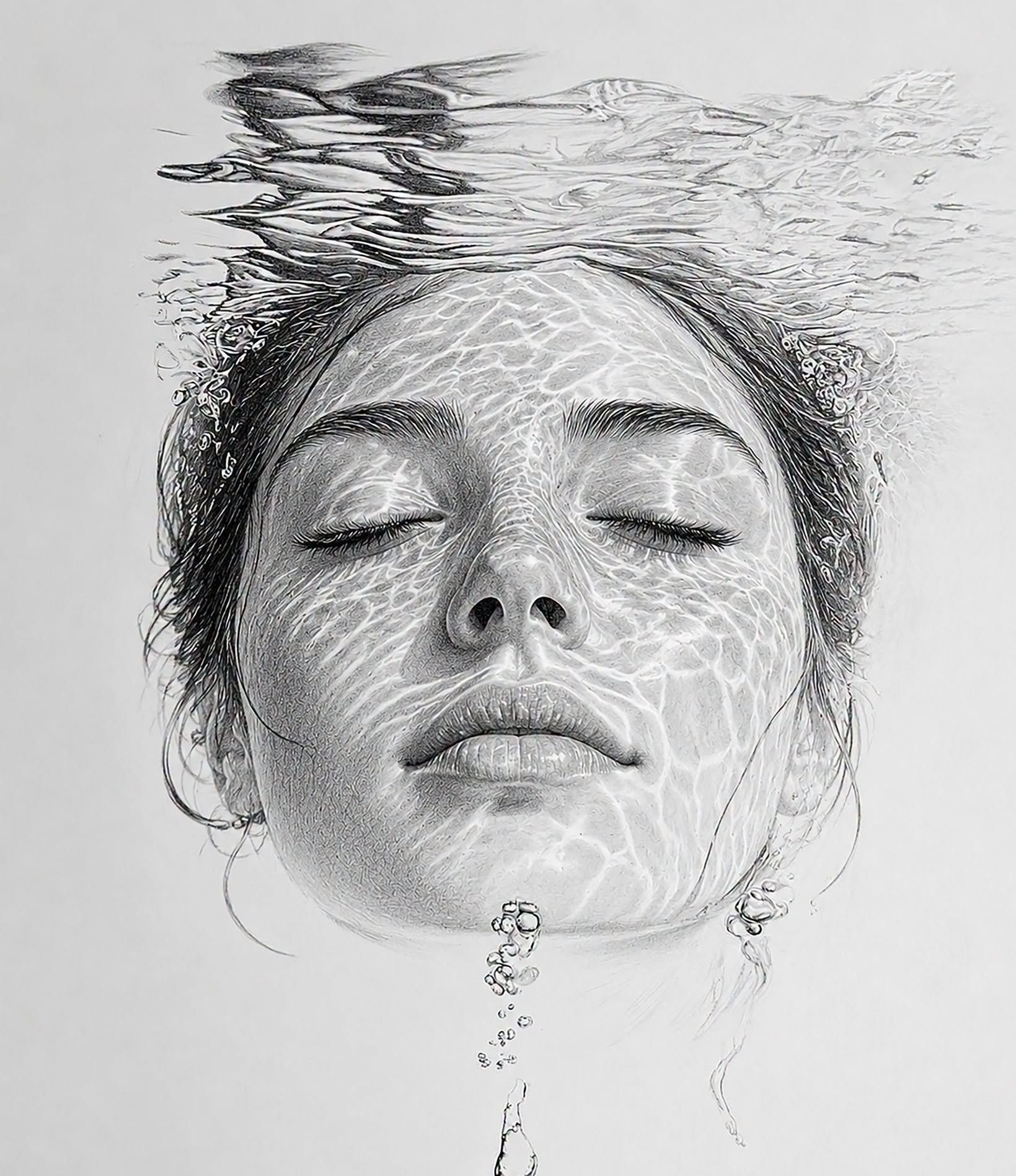Serene Graphite Underwater Caustics