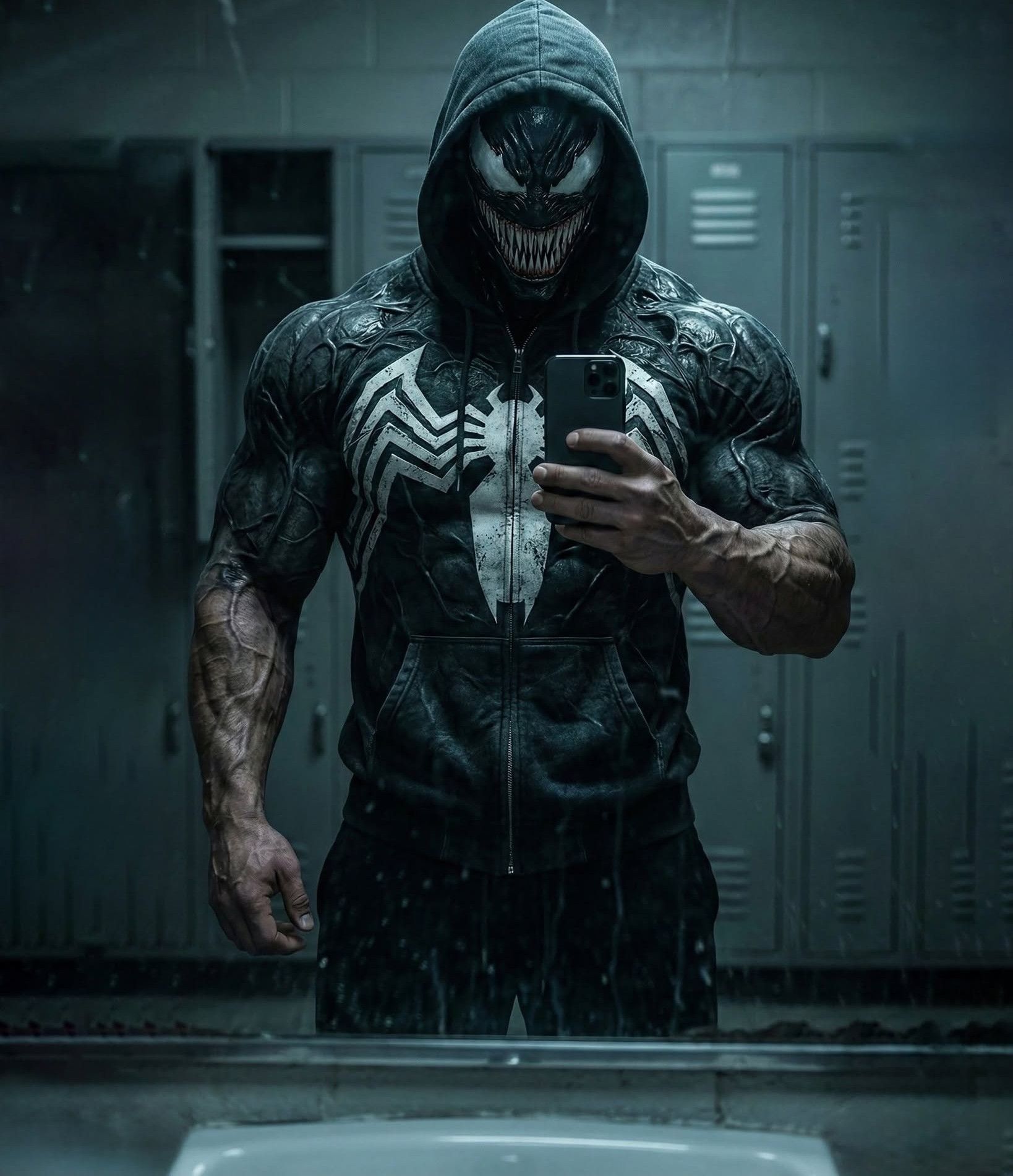 Monstrous Symbiote Gym Selfie