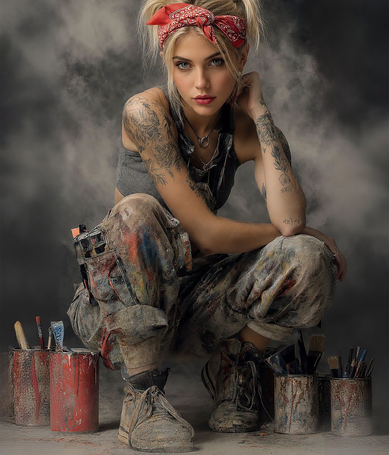 Urban Muse: Confident Studio Artist