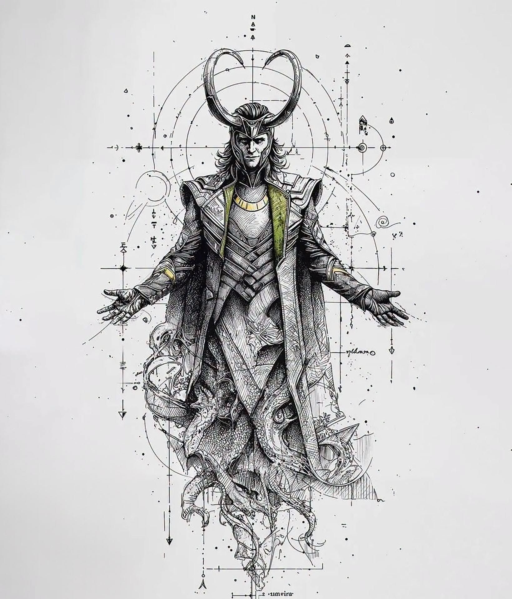 Loki: Cosmic Serpent Engraving