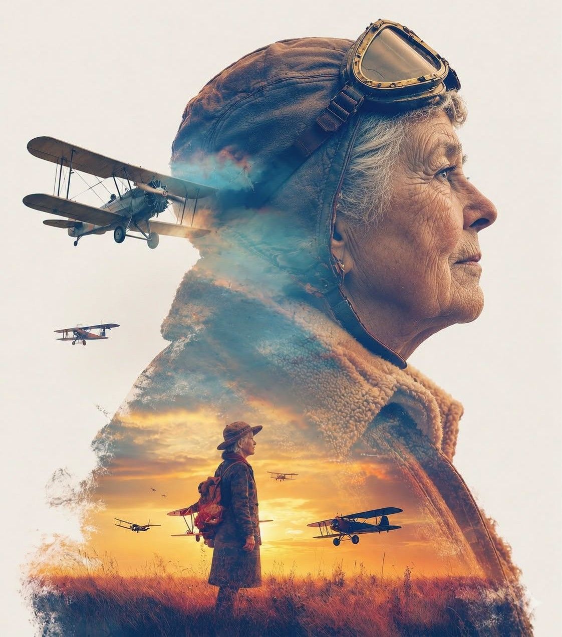 Aviator's Dream: A Double Exposure Memory