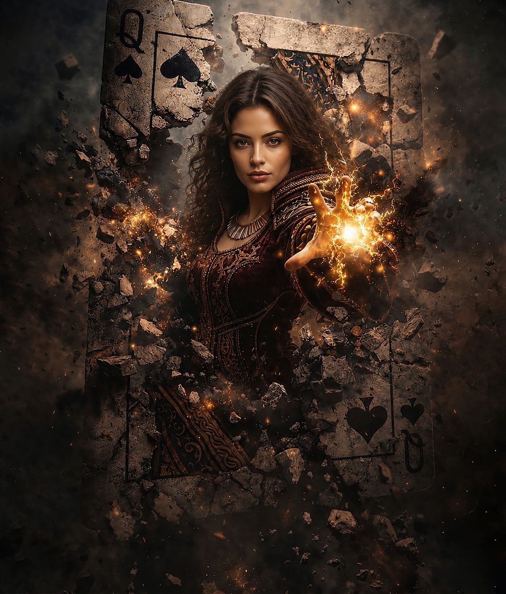 Regal Sorceress: Shattered Queen of Spades