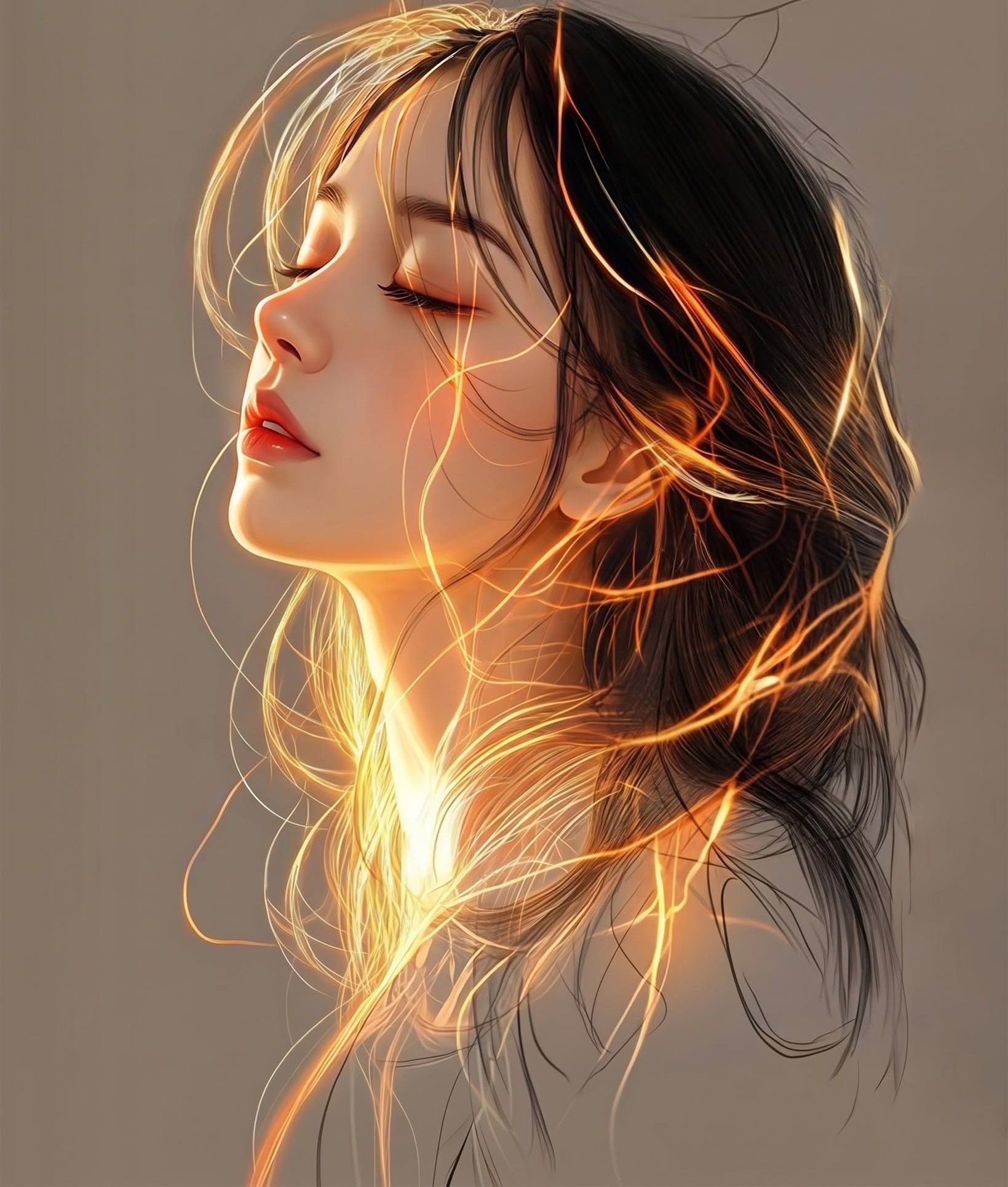 Golden Energy Serenity Portrait