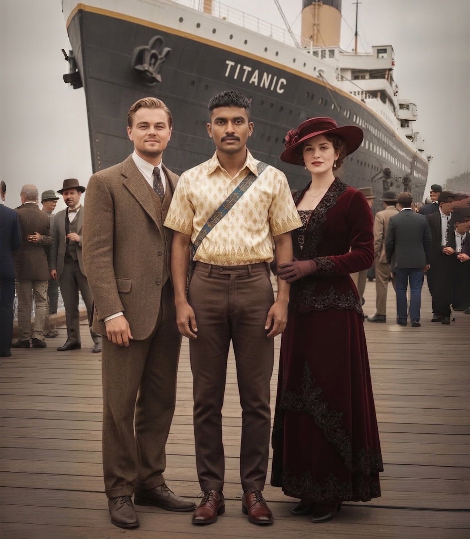 Cinematic Titanic Dockside Portrait, 1912