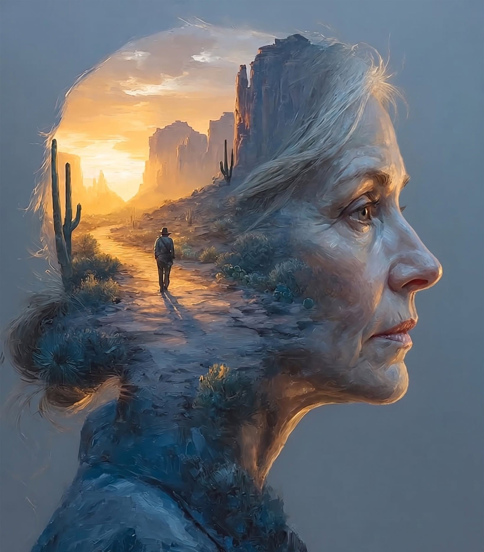 Desert Soul Double Exposure
