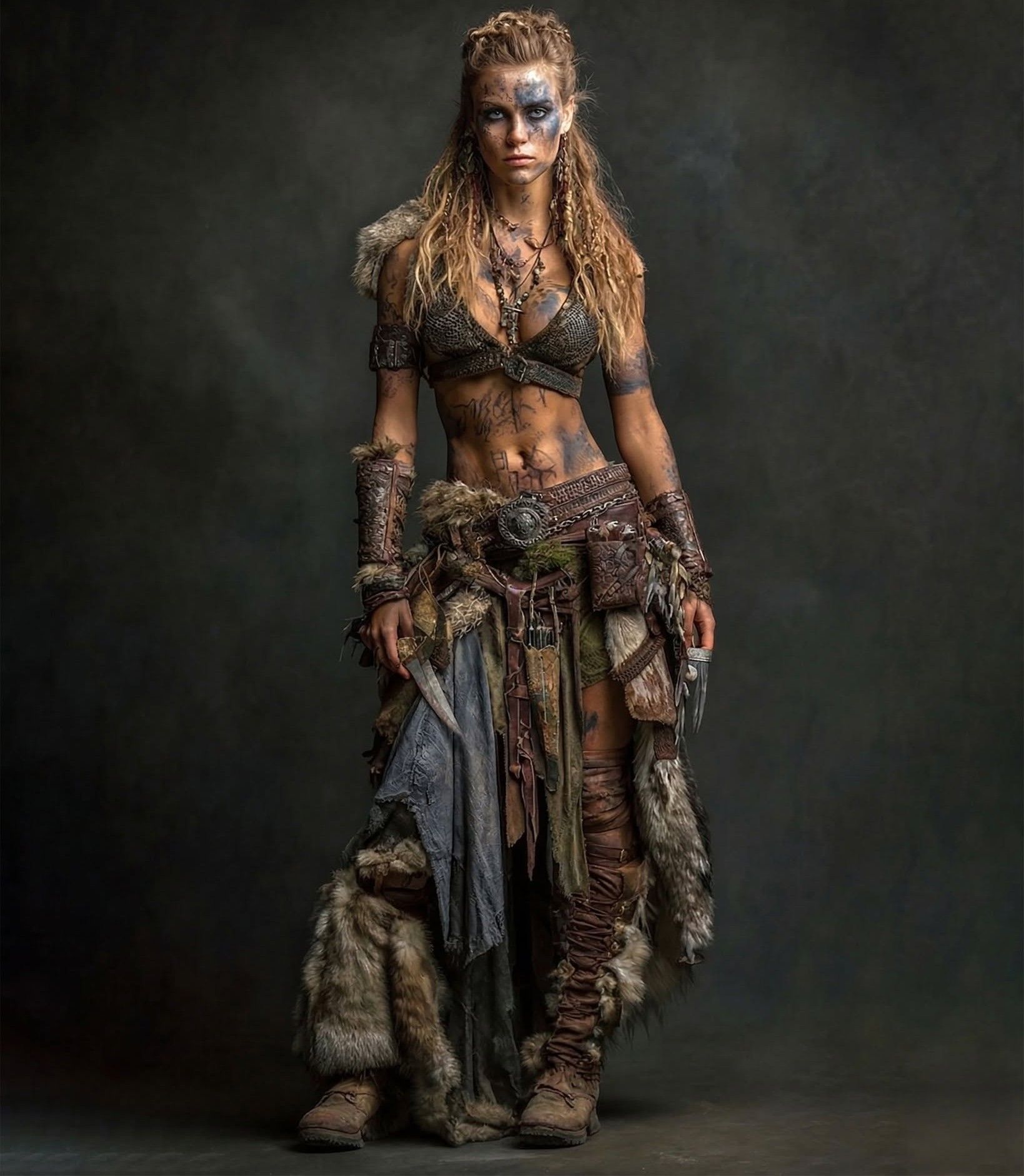 Fierce Viking Shieldmaiden: Cinematic Dark Fantasy