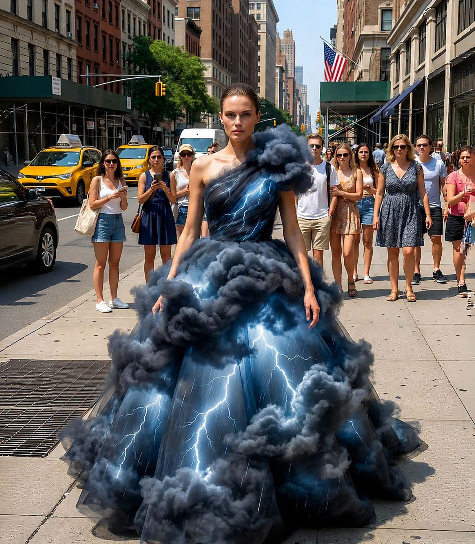 Manhattan's Electric Gown
