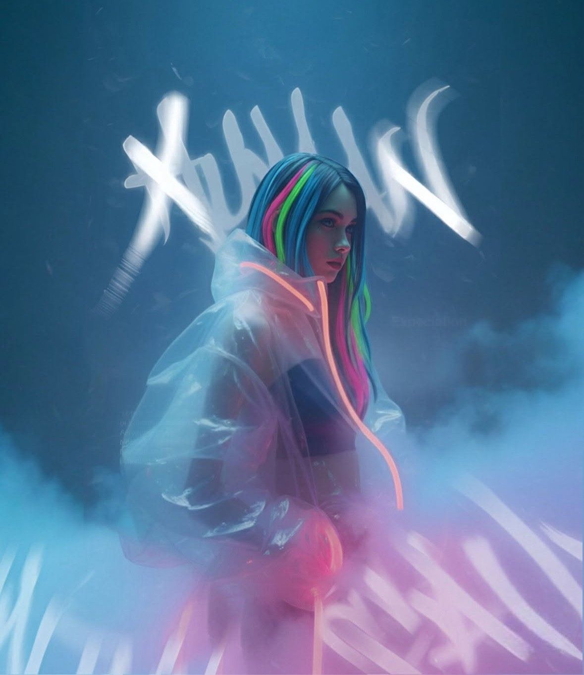 Cyberpunk Neon Glow Enigma