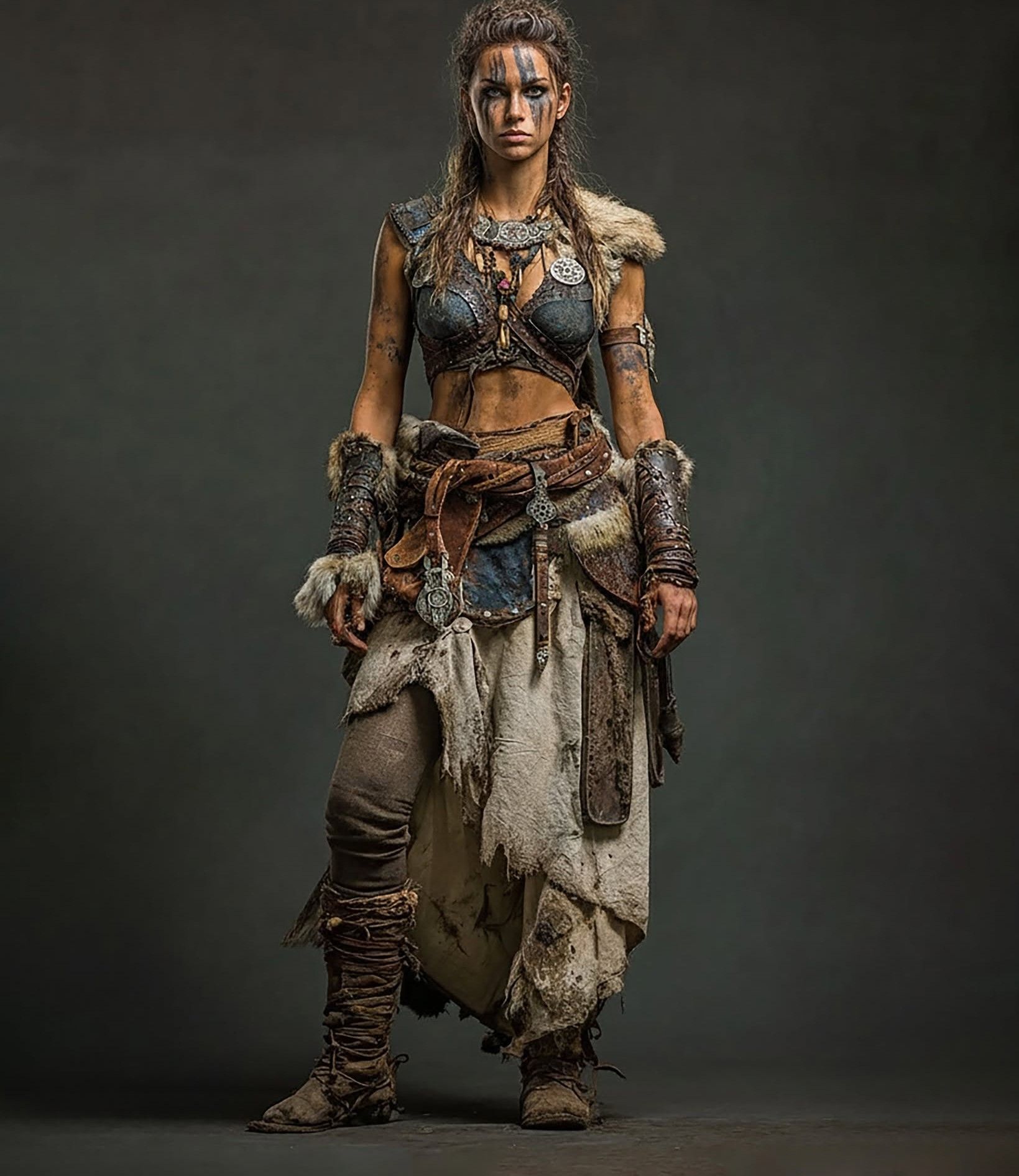 Fierce Viking Shieldmaiden: Studio Warrior