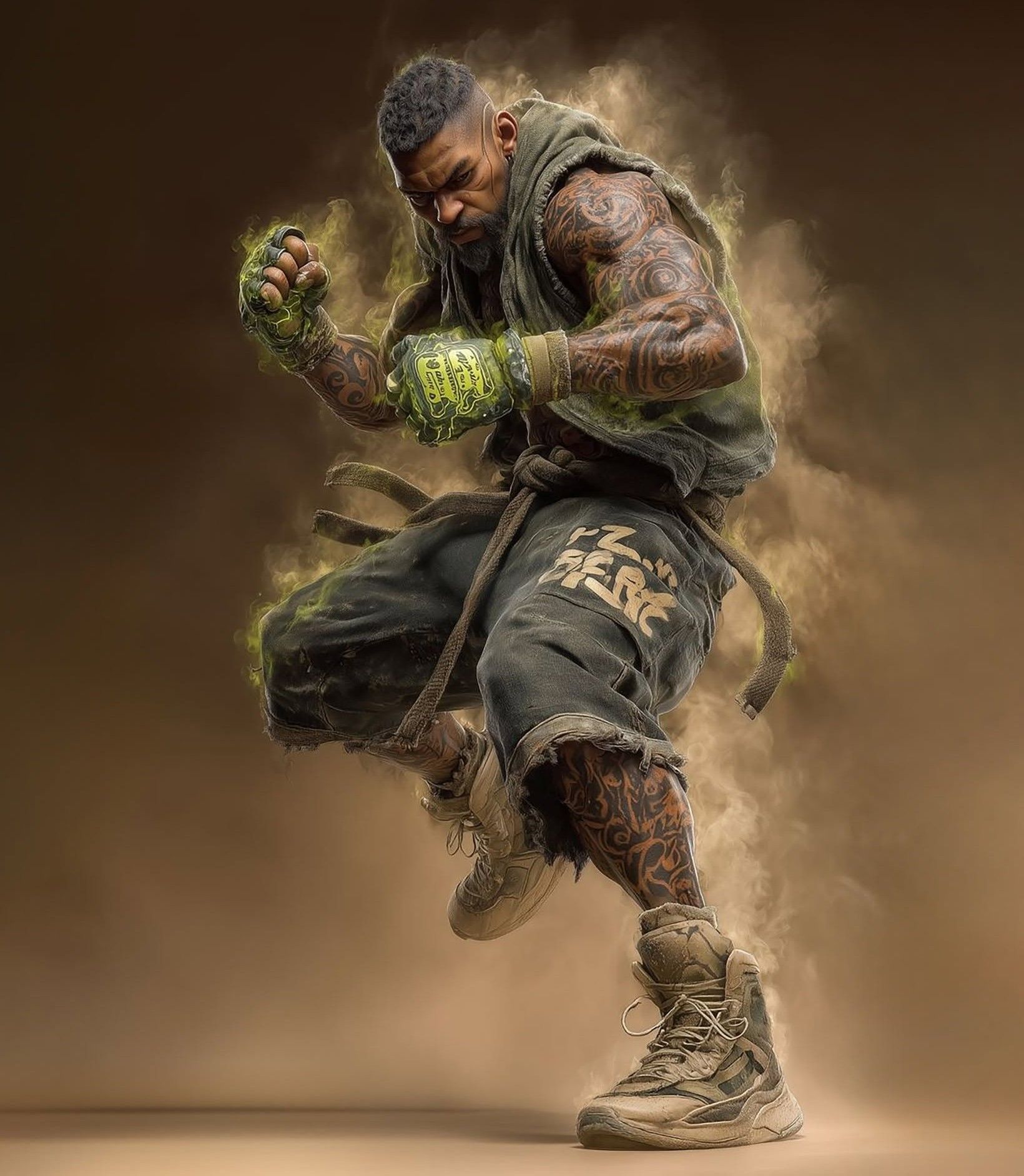 Electrified Tribal Warrior Kick