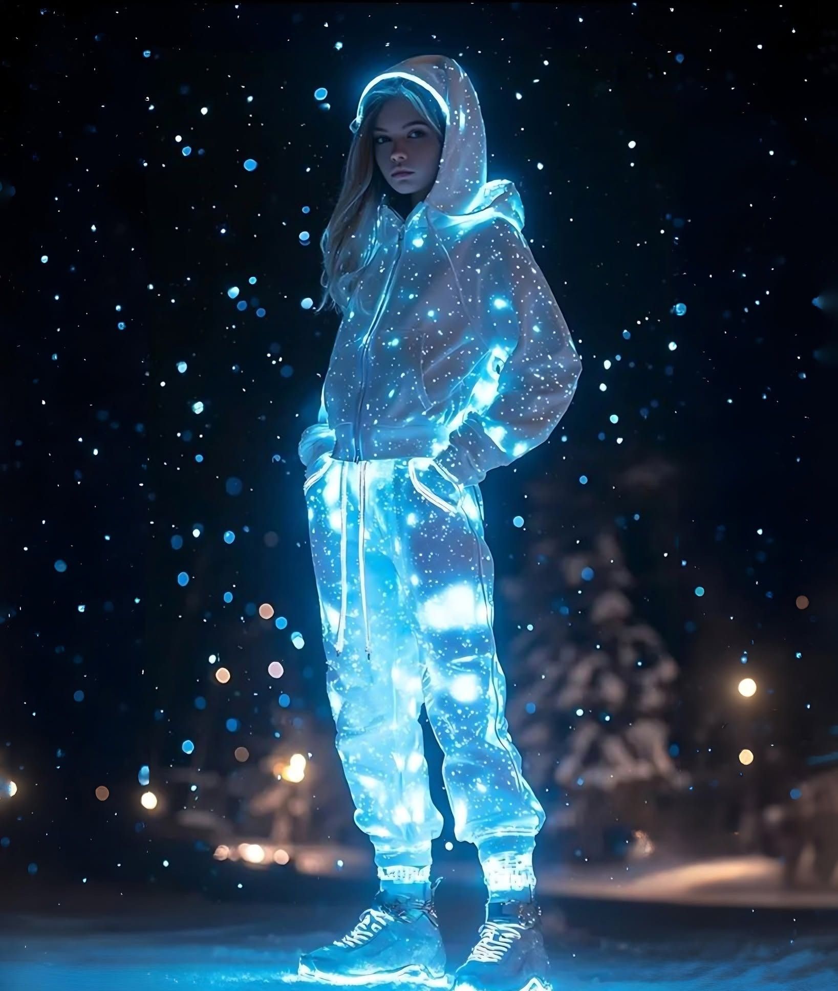 Nebula Tracksuit, Ethereal Winter Night
